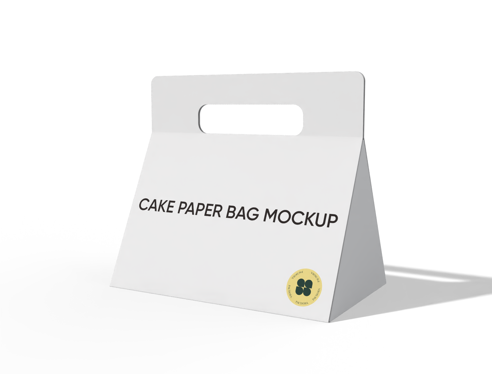 Maqueta de bolsa de papel para pastel — White paperboard