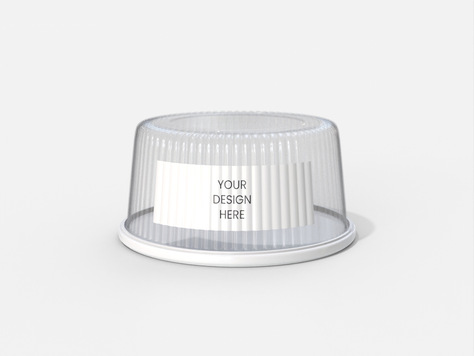 Cake packaging — Clear glossy plastic