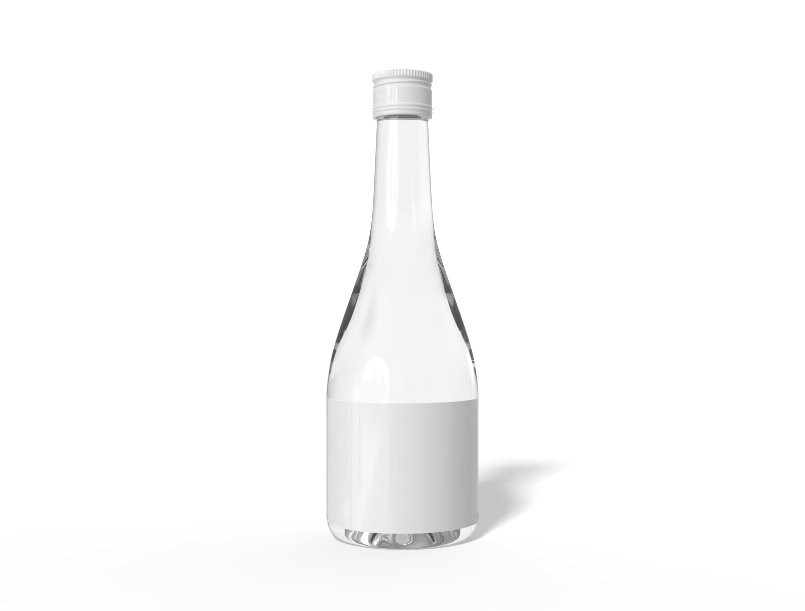Bottles glass product label — Glossy glass