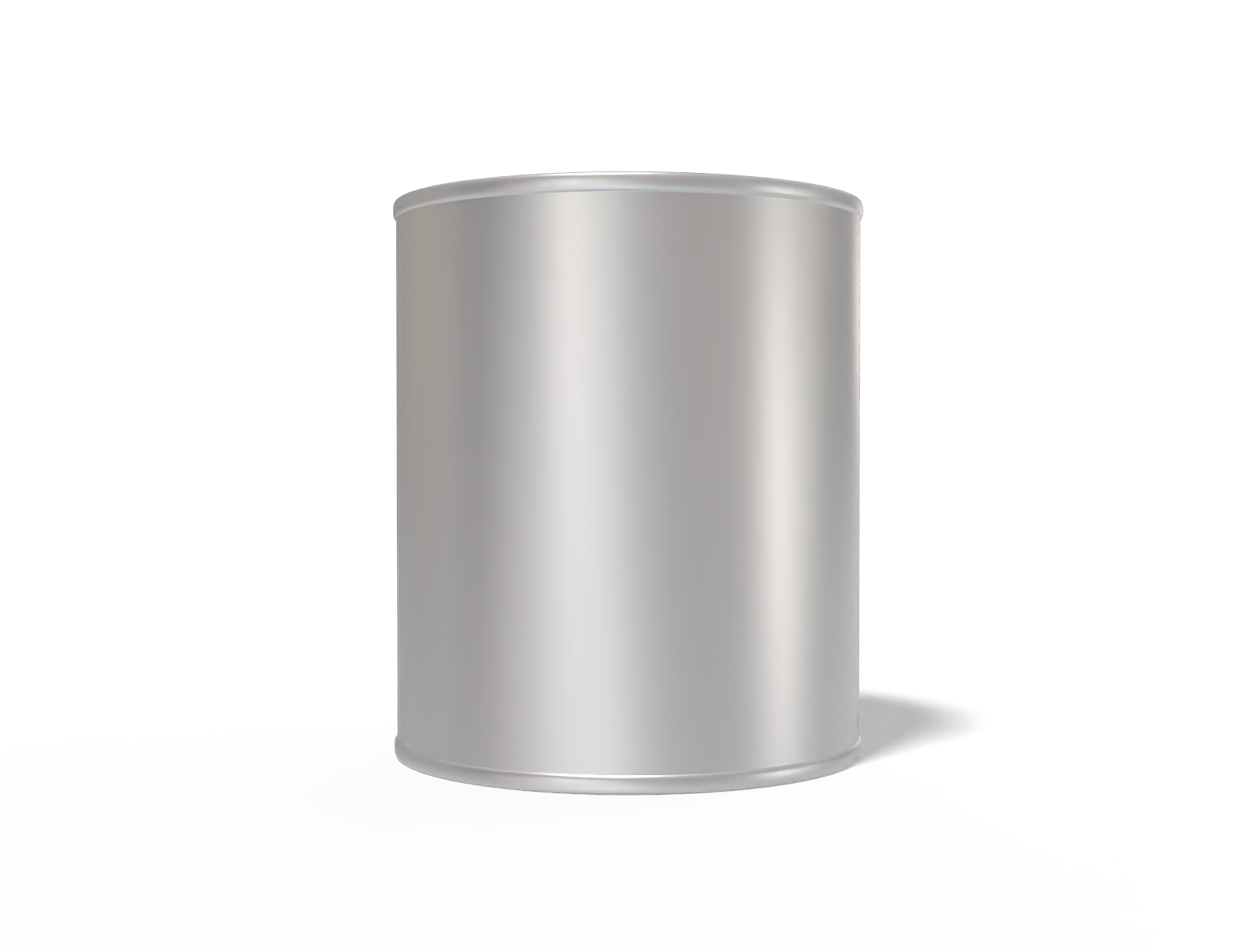 Round tin can — Matte metal