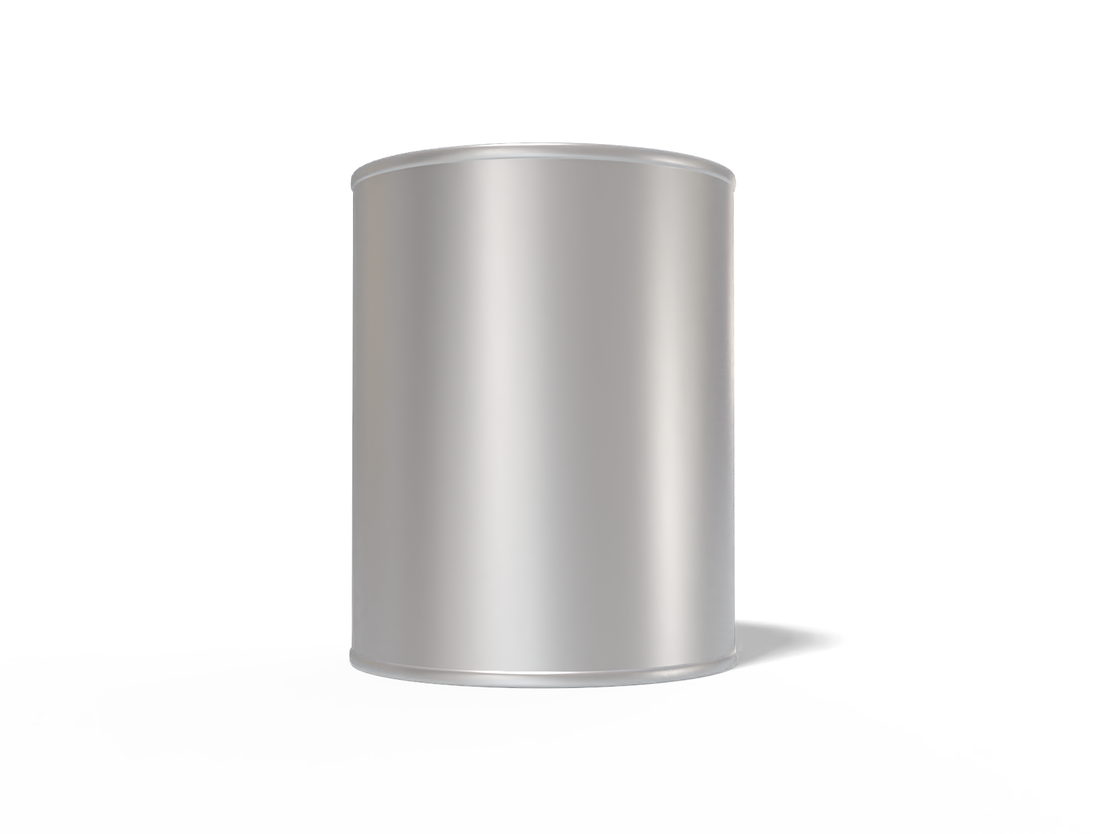 Round tin can — Matte metal