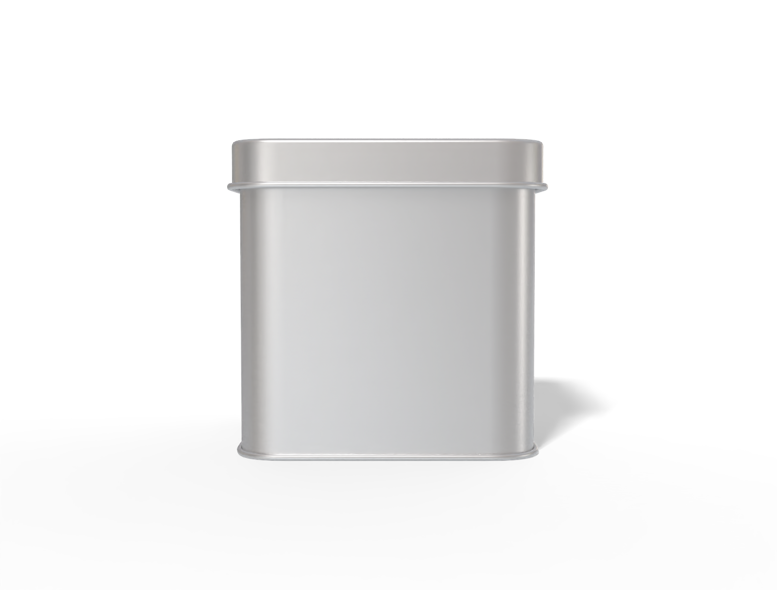 Square tin — Matte metal