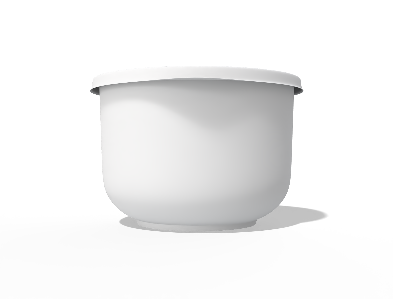 Food container bowl — Clear glossy plastic