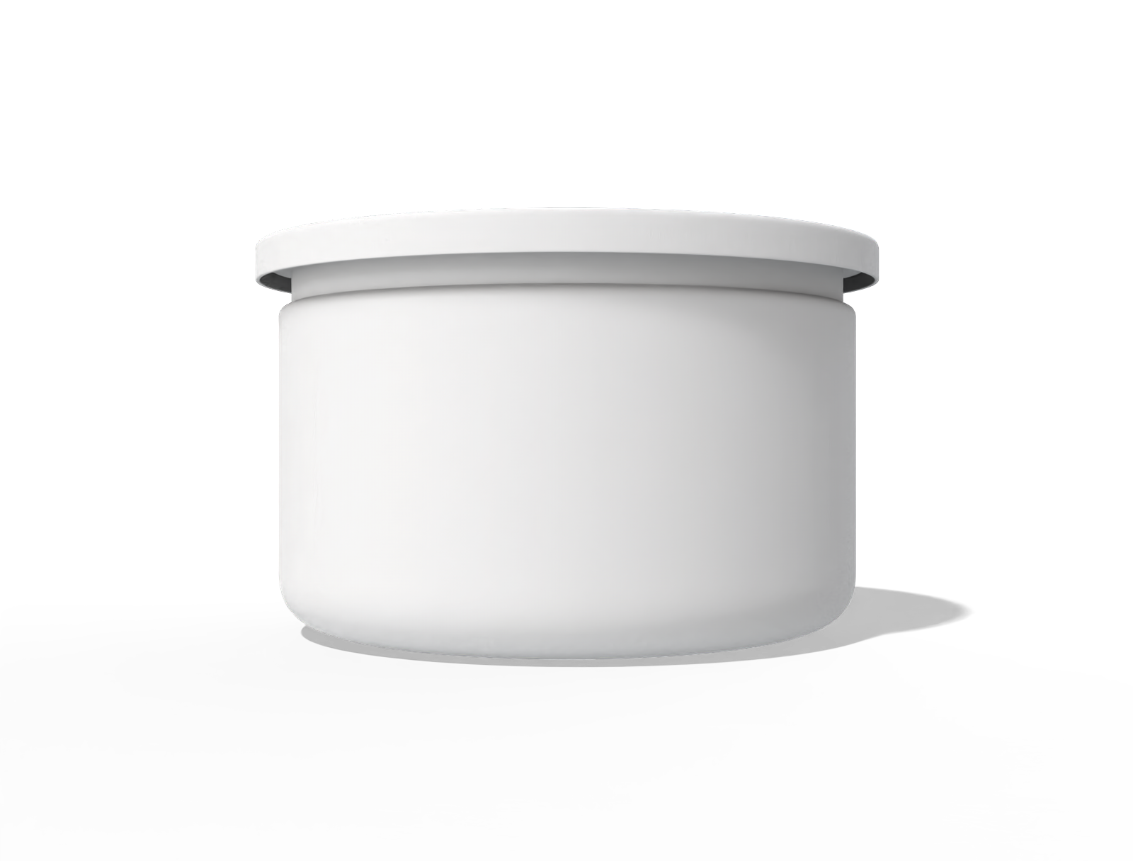Low wide glass jar — Clear glossy plastic