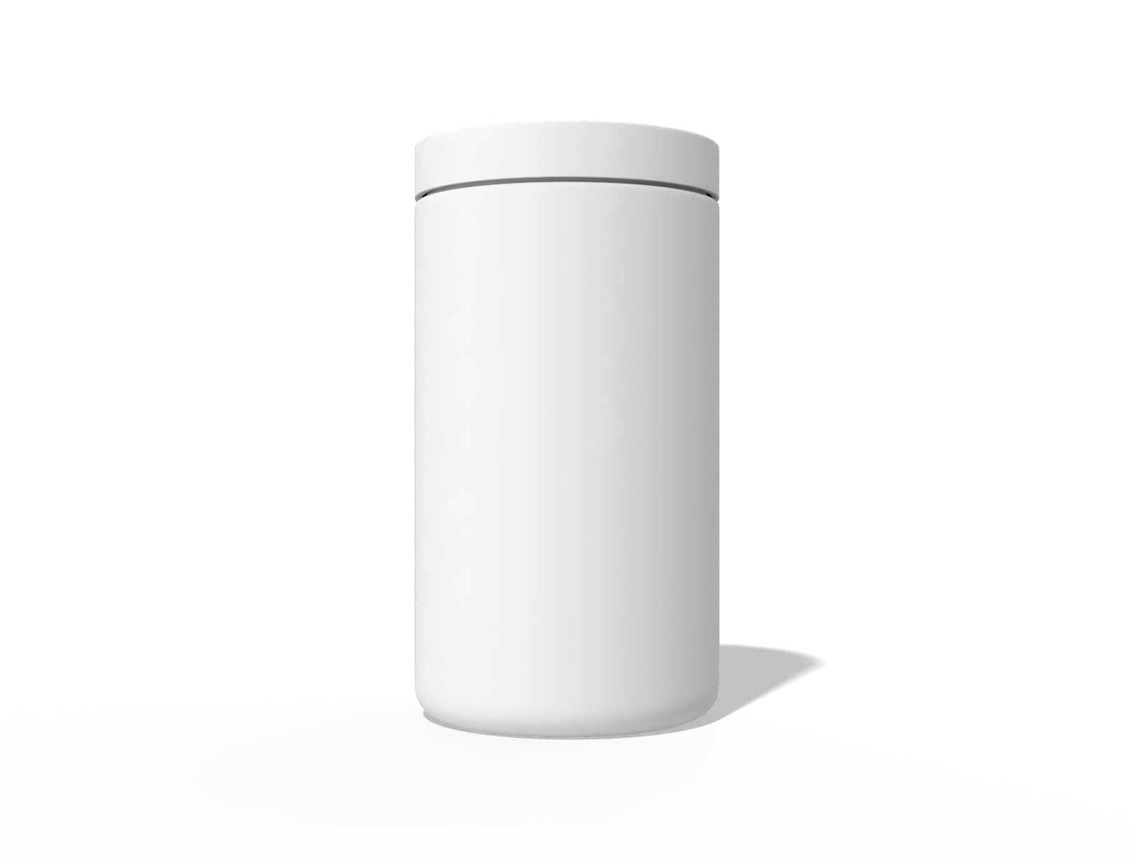 White supplement bottle — Glossy plastic