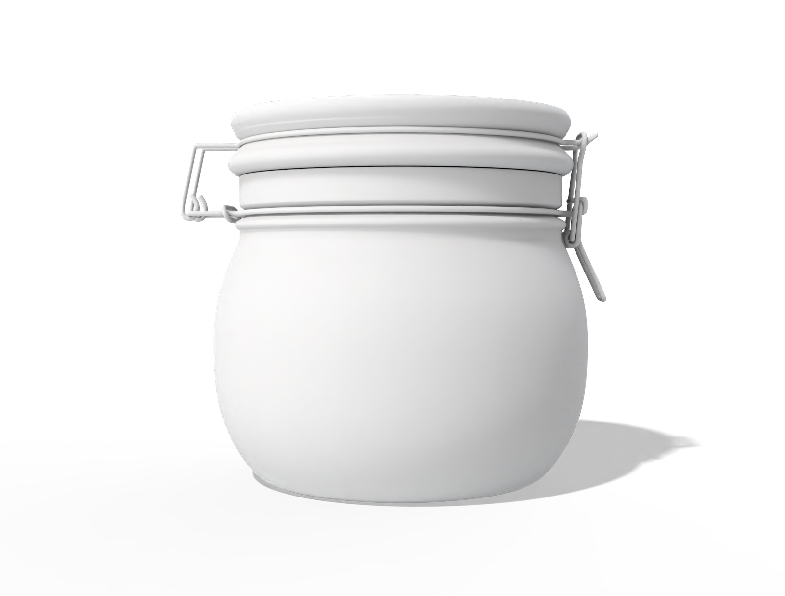 Glass jar with clip lid — Glossy glass