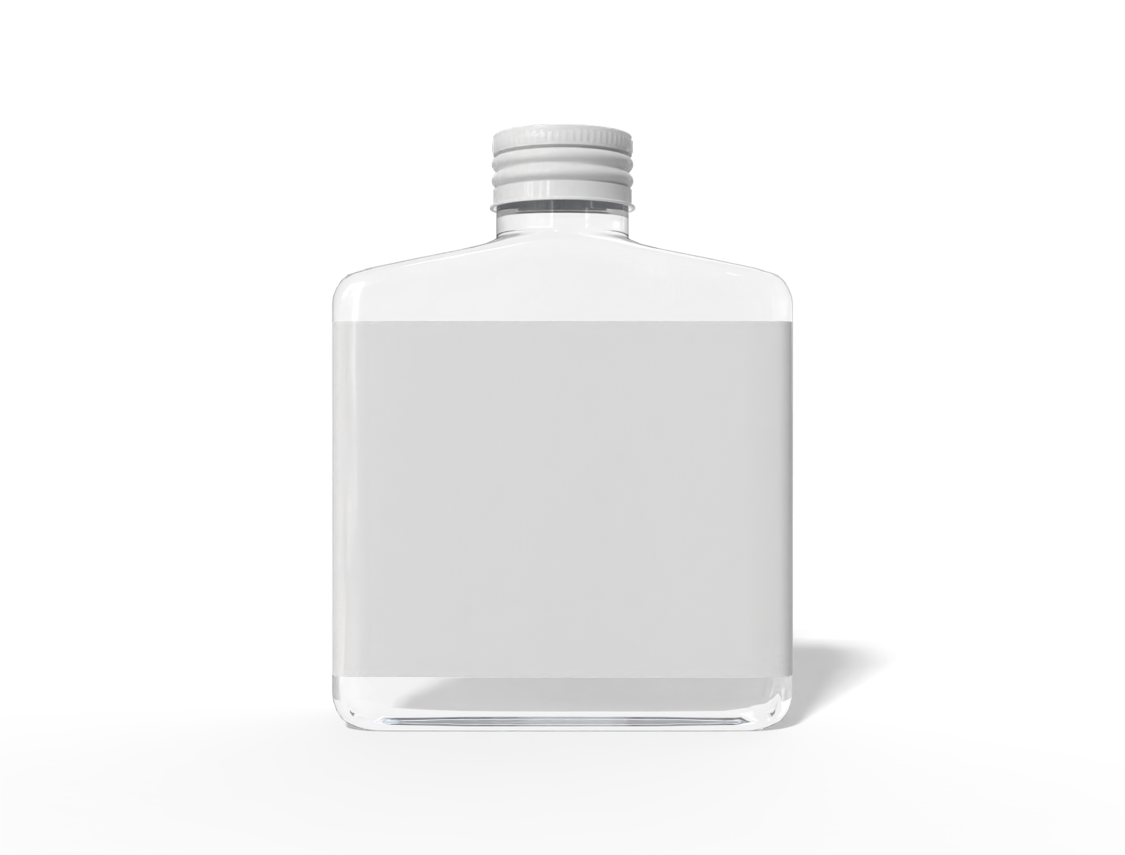 Bottles glass product label — Glossy glass