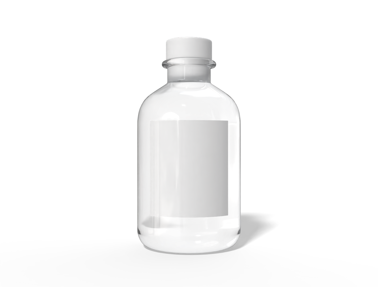 Bottles glass product label — Glossy glass