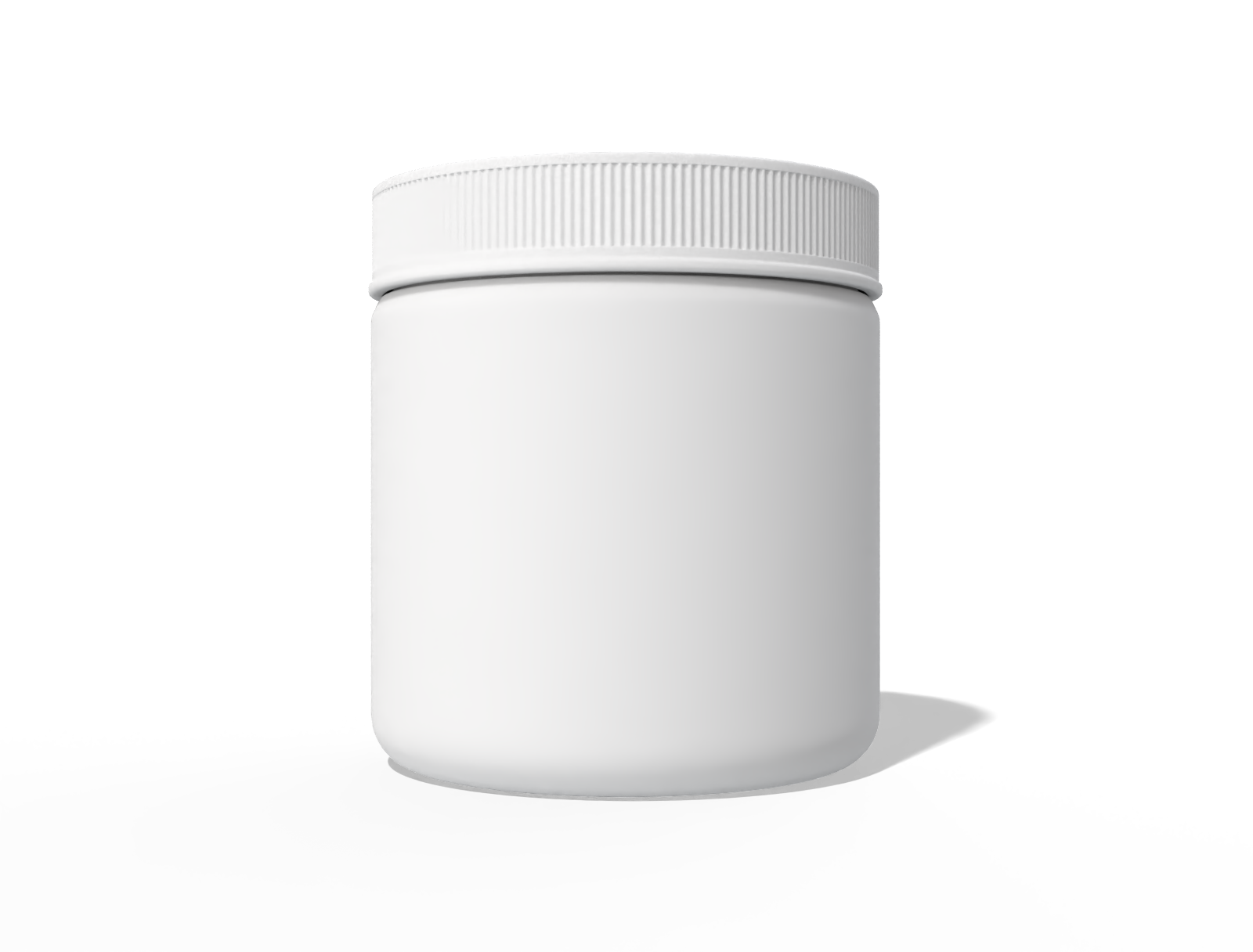 Supplement bottle — Clear glossy plastic