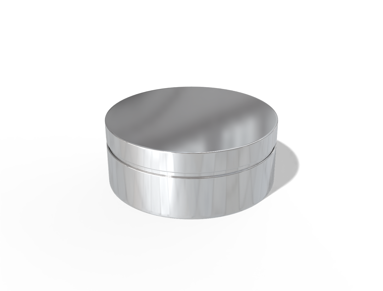 Cream jar — Glossy metal