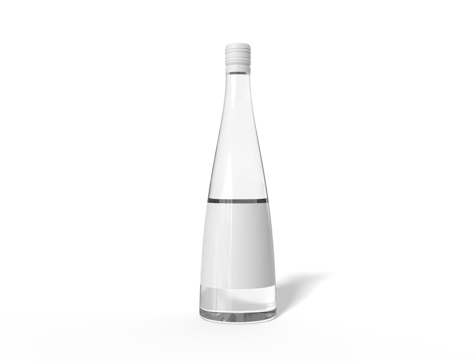 Bottles glass product label — Glossy glass