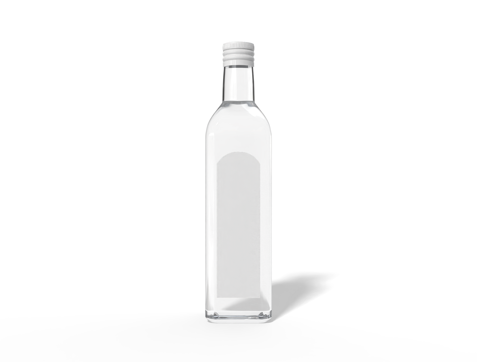 Bottles glass product label — Glossy plastic