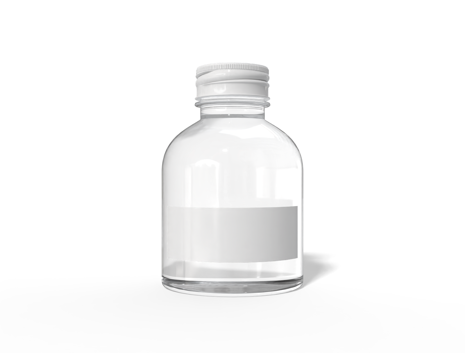 Bottles plastic product label — Glossy plastic