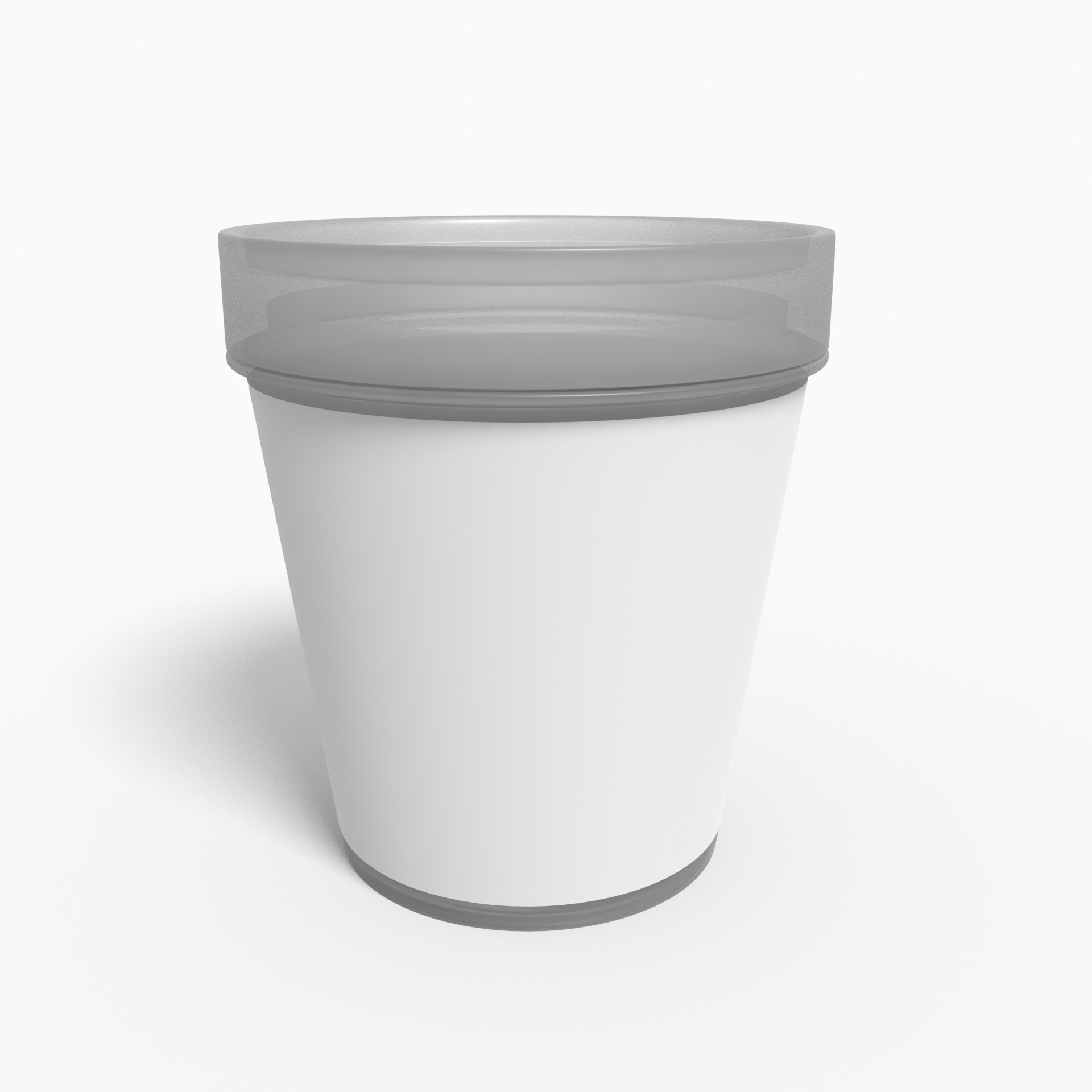 Plastic cup with cap cups — Glossy plastic