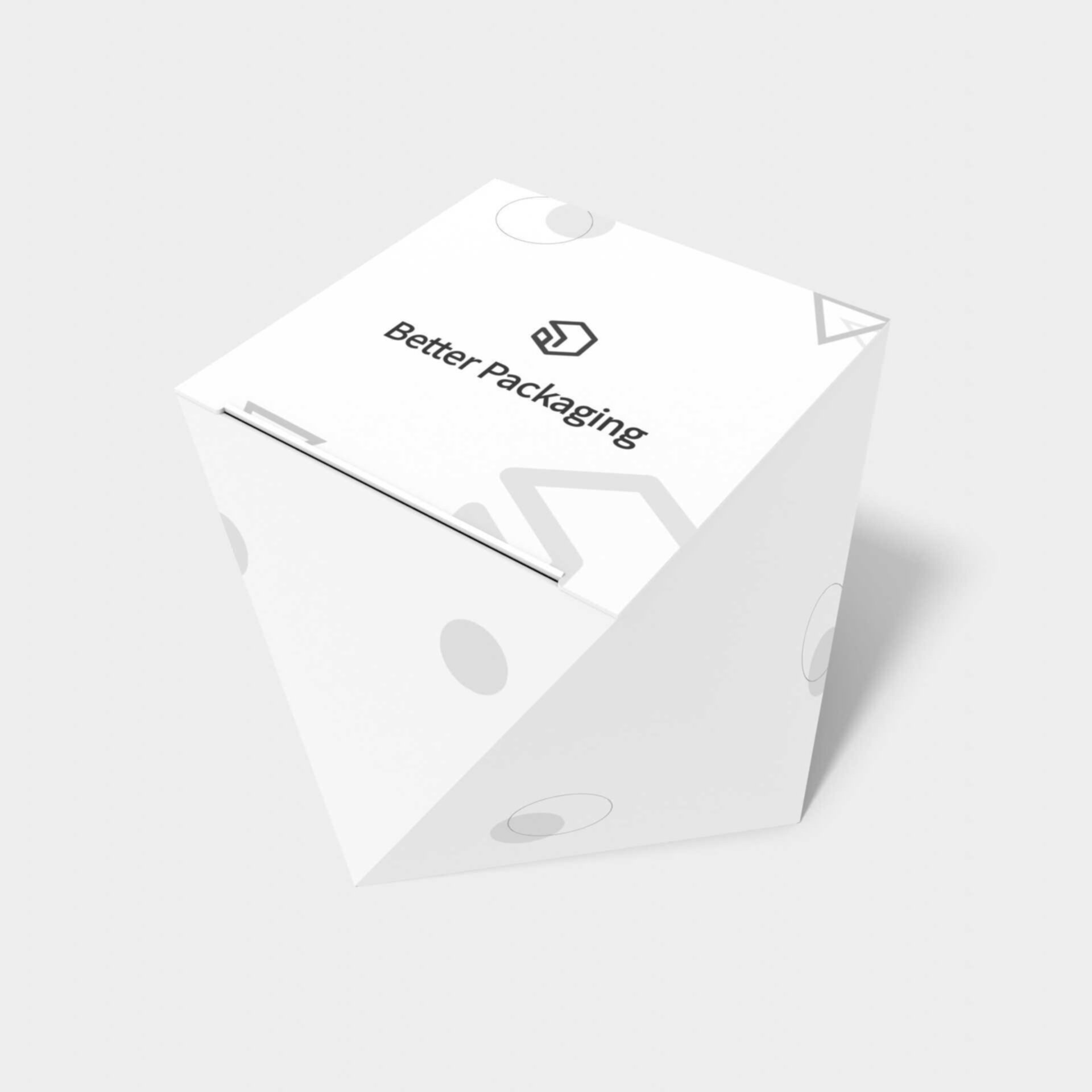 Polygonal boxes triangle eight edges — White paperboard