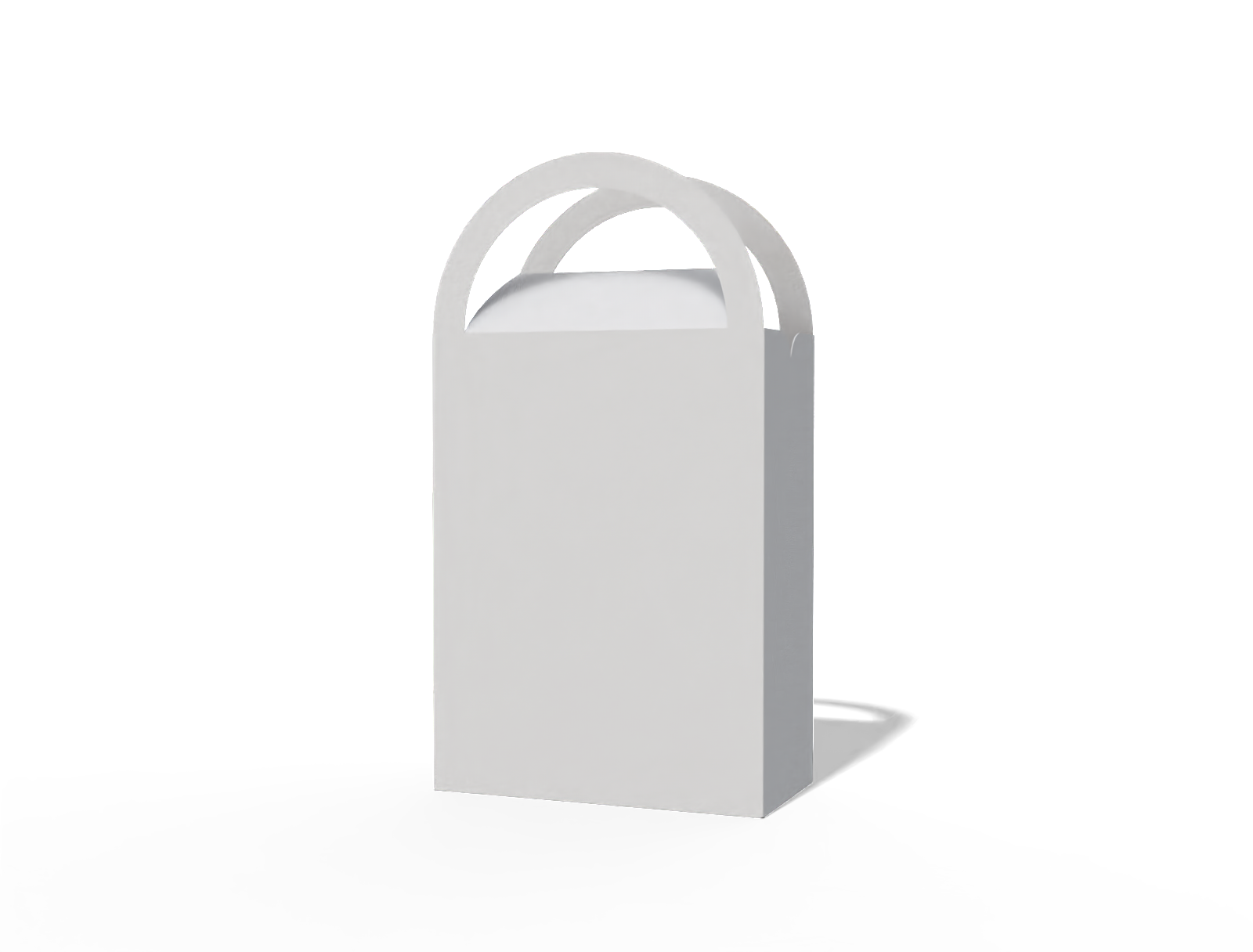 Tuck end box variations round handles — White paperboard