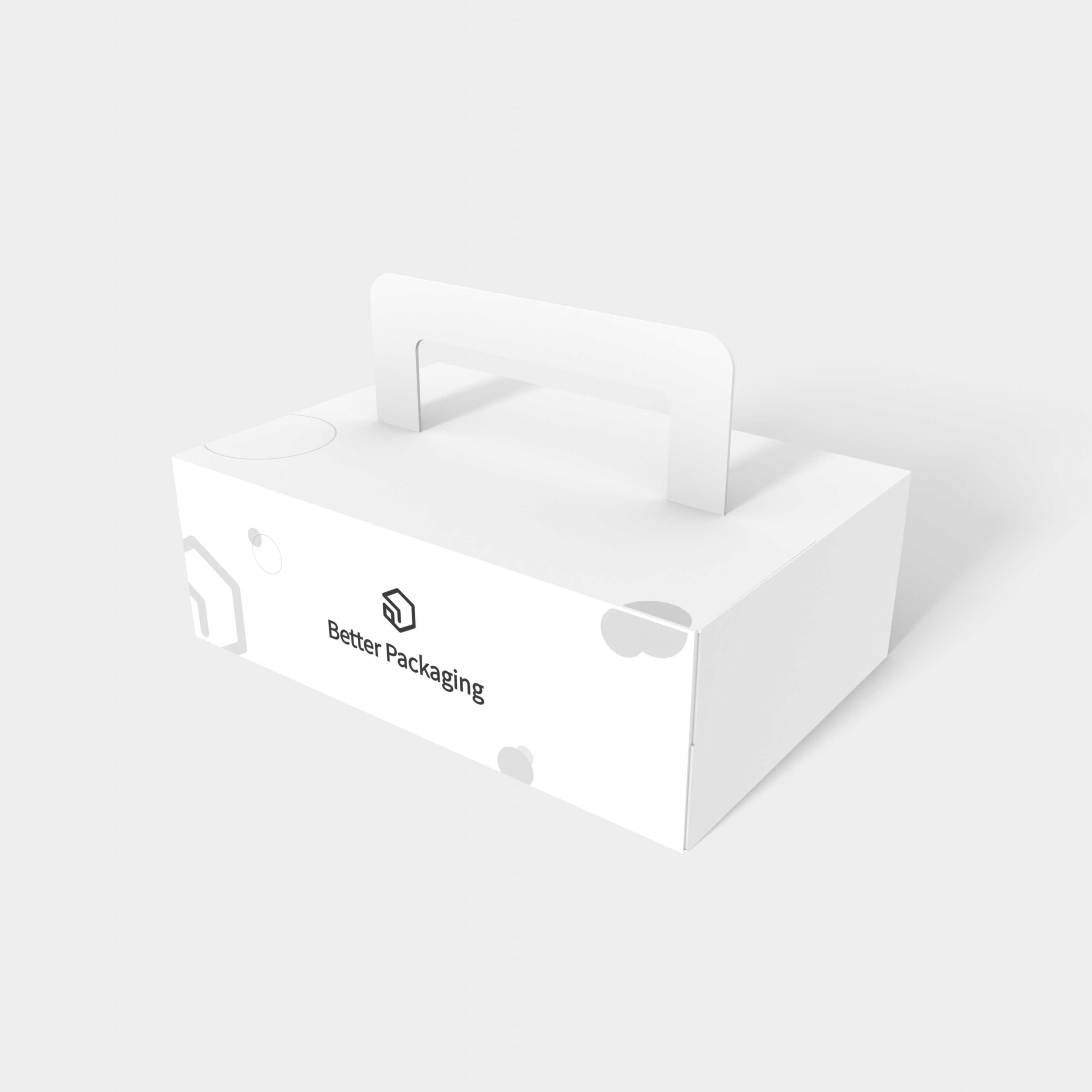 Tuck end box variations handle — Corrugated board