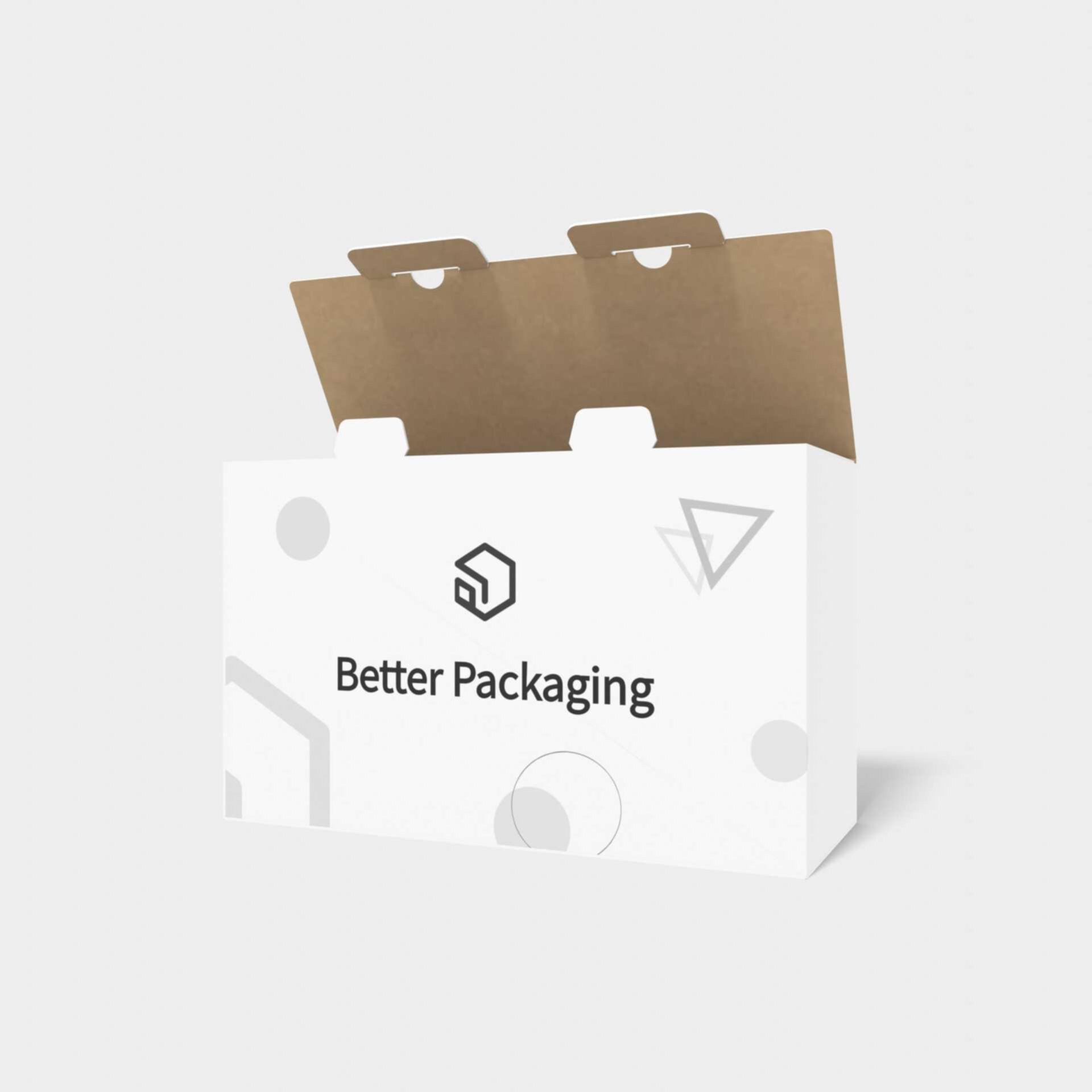 Mailer box with double snap locks and handles — Corrugated board