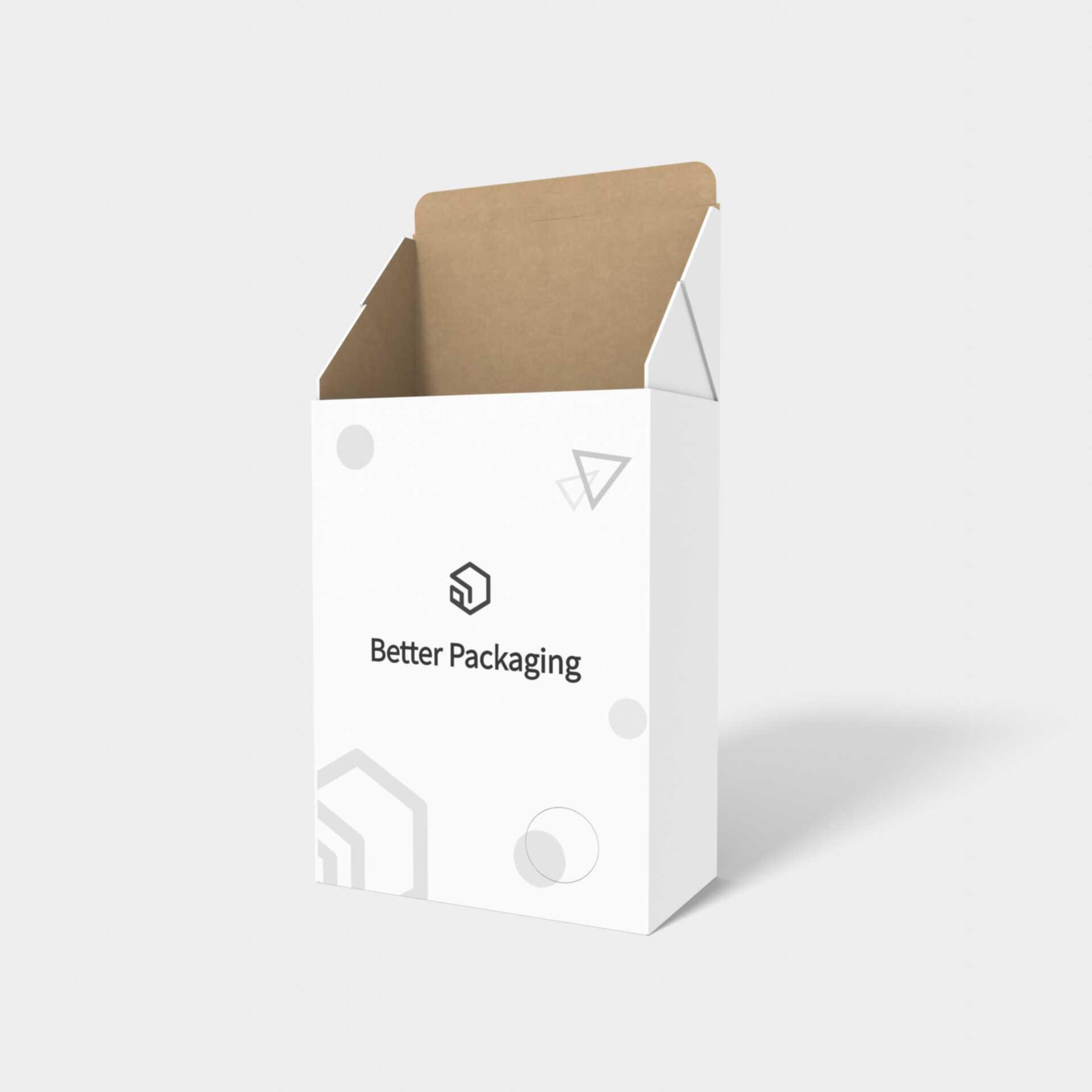 Tuck end box variations angled opening bottom buckles — White paperboard