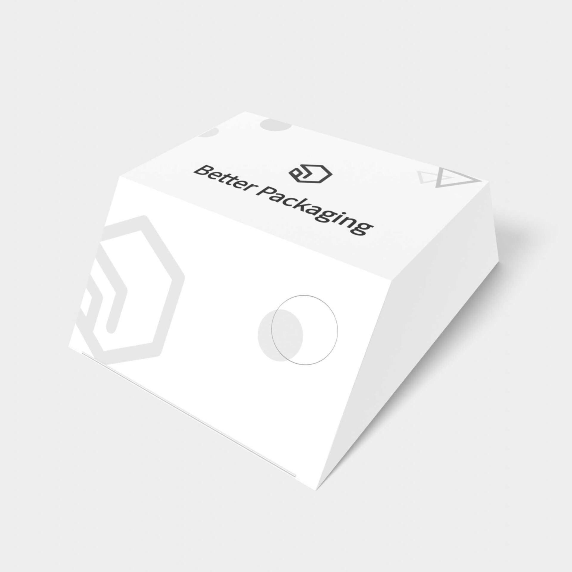 Tuck end box variations trapezoid bevel — White paperboard