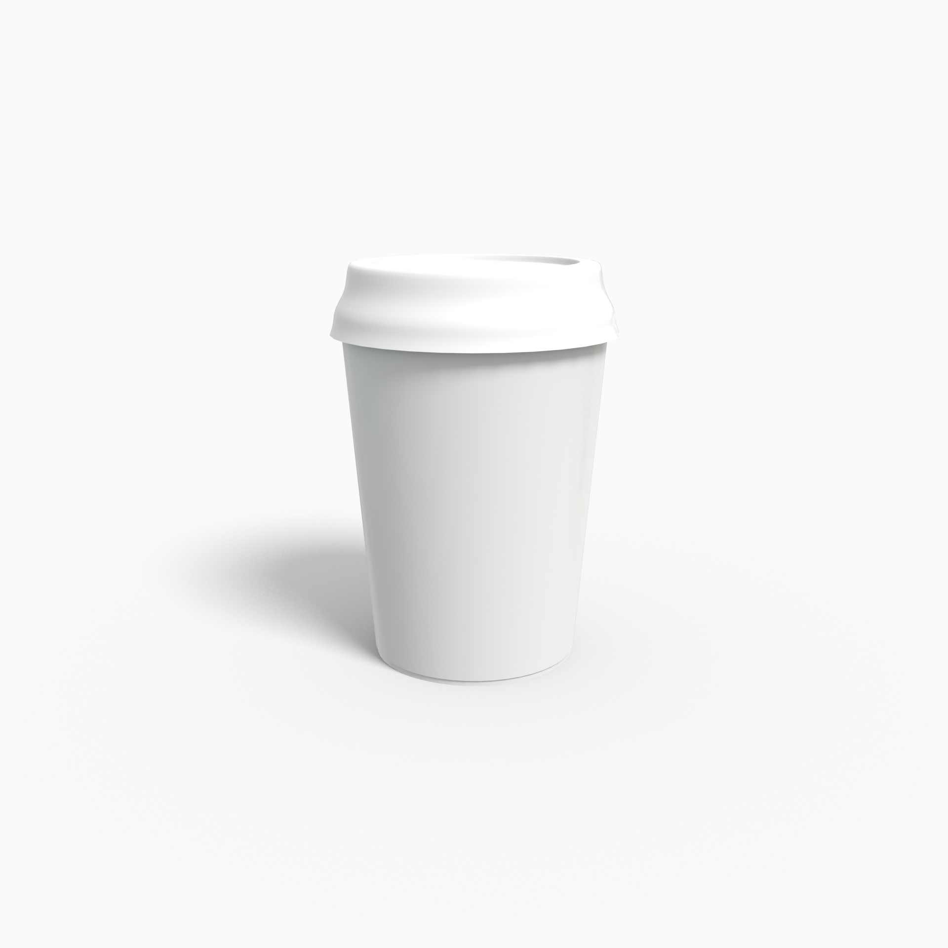 Cup with lid — Glossy plastic