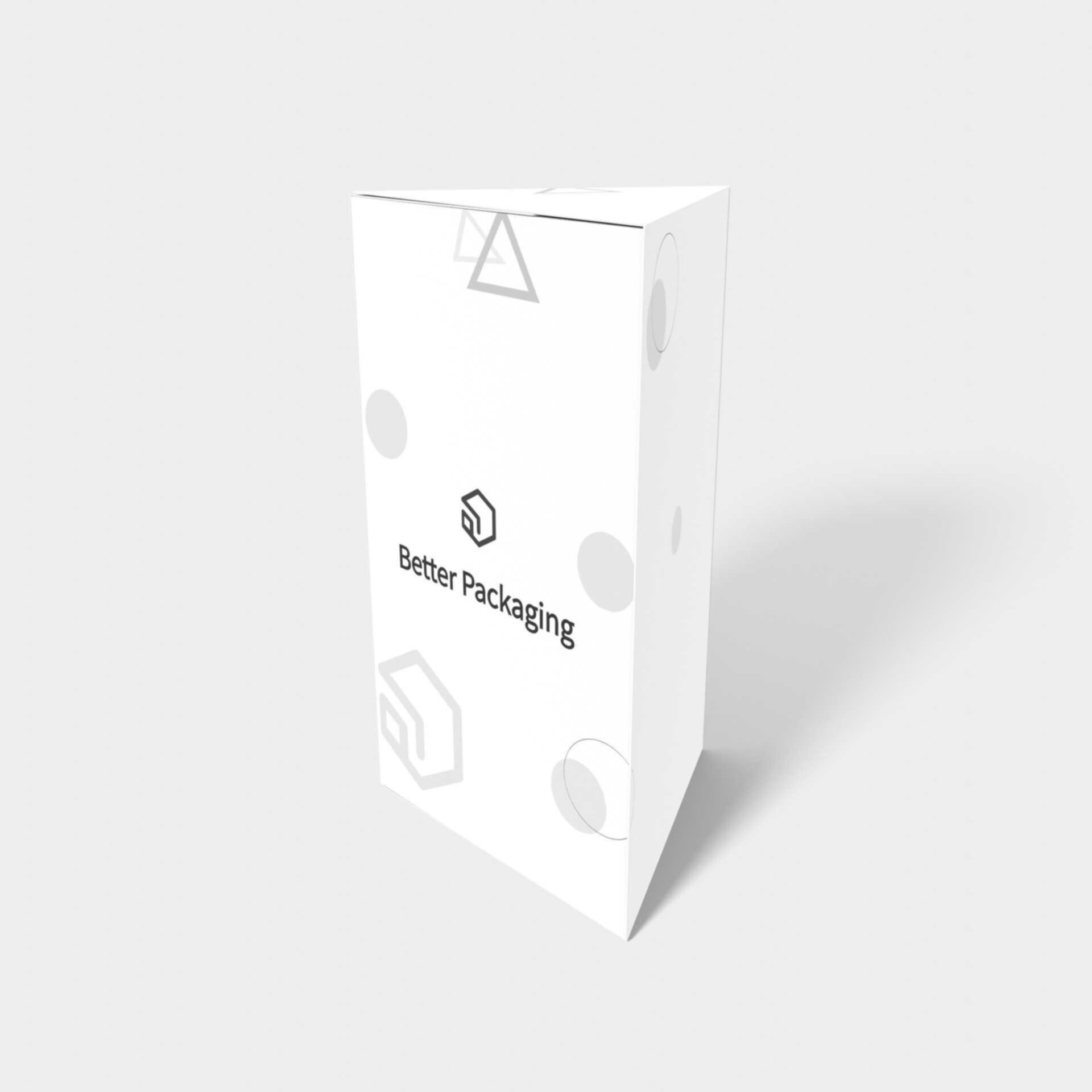 Polygonal boxes easy adhesive bottom — White paperboard