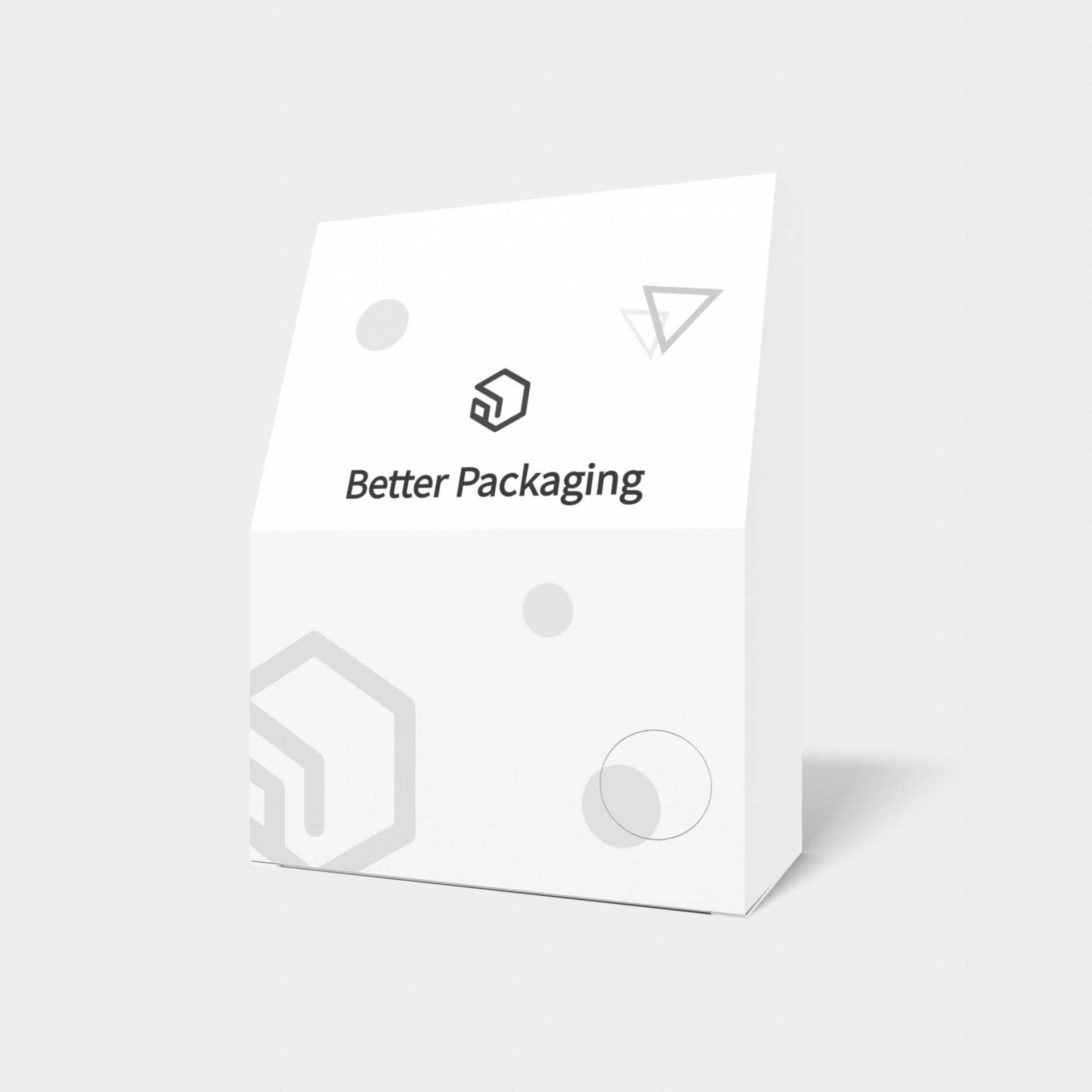 Tuck end box variations window slope reverse mortise lock boxes — White paperboard