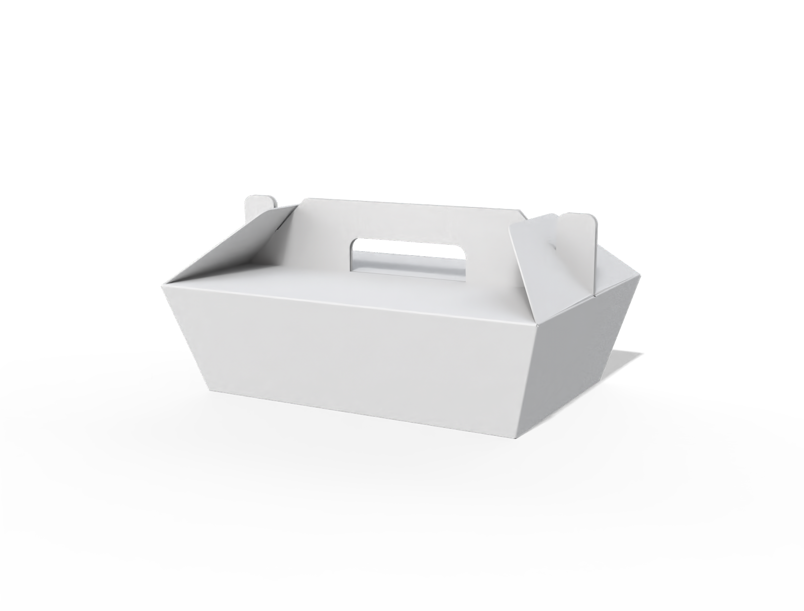 Burger box — White paperboard