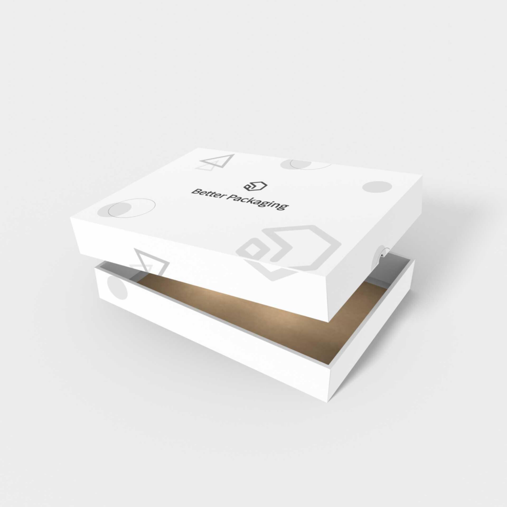 Boxes with lid finger buckles four folds — Corrugated board