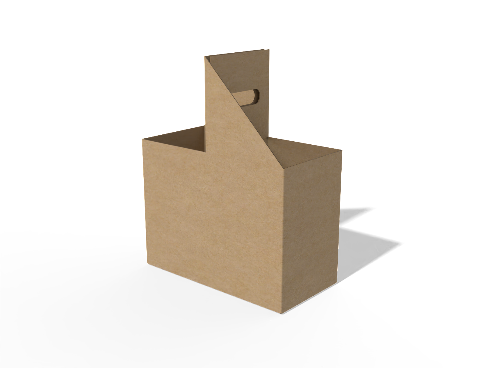 2-pack carrier display box with handle — E-flute corrugated board
