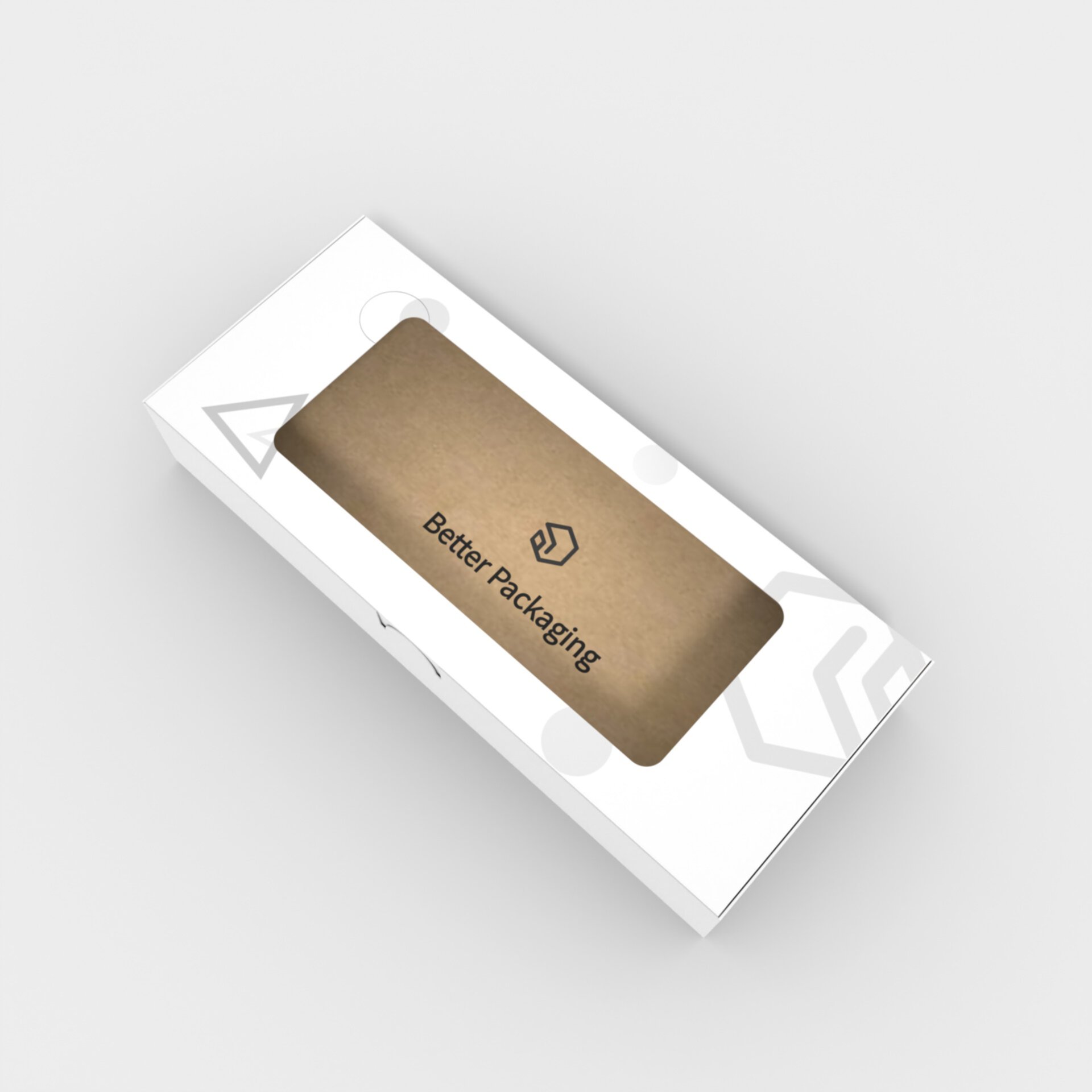 Flip top cookies box with window — White paperboard