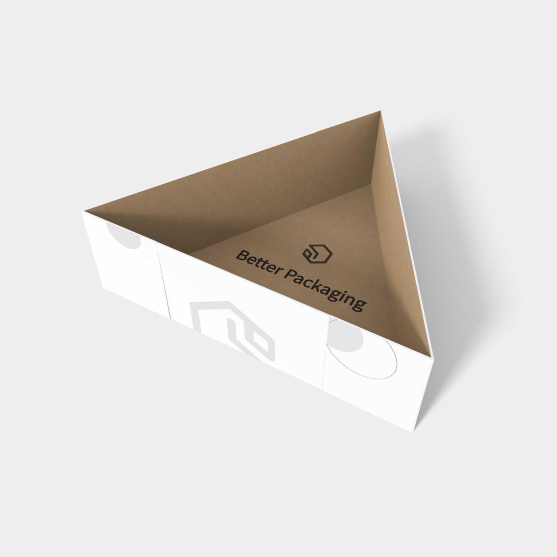 Triangle boxes polygonal — White paperboard
