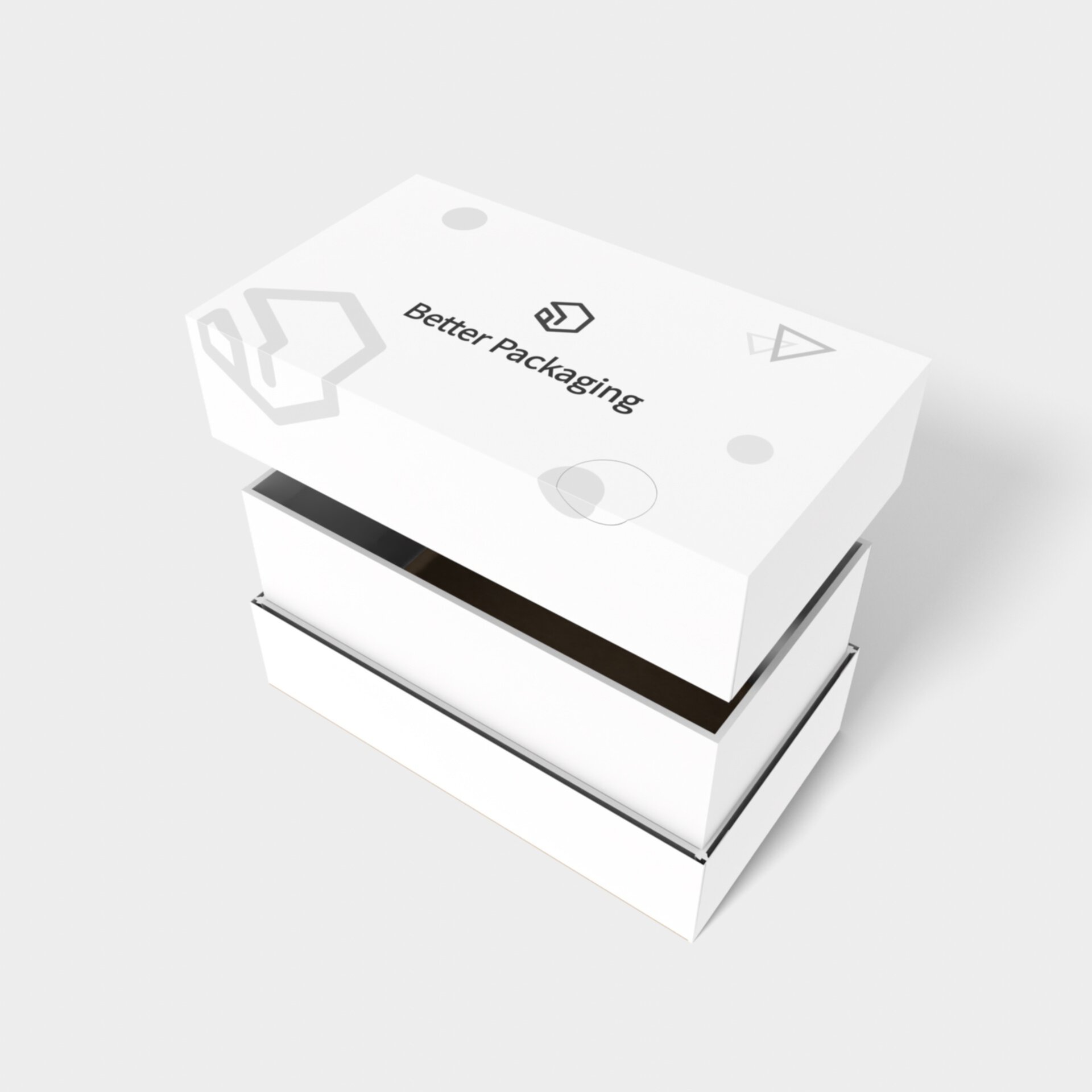 Luxury box with lid — White paperboard