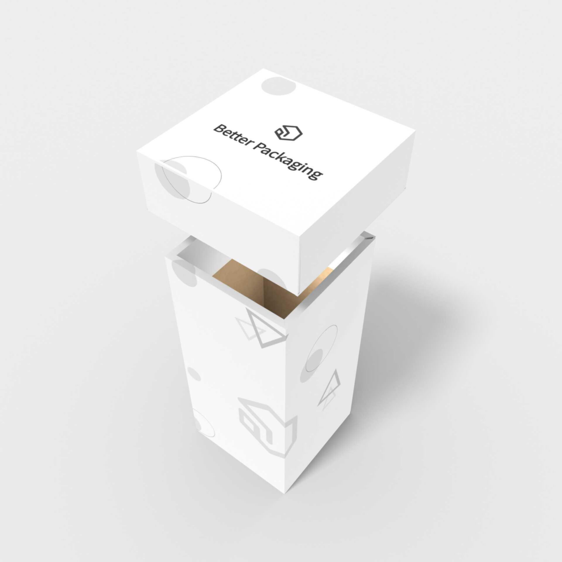 Boxes with lid auto lock bottom paper — Corrugated board