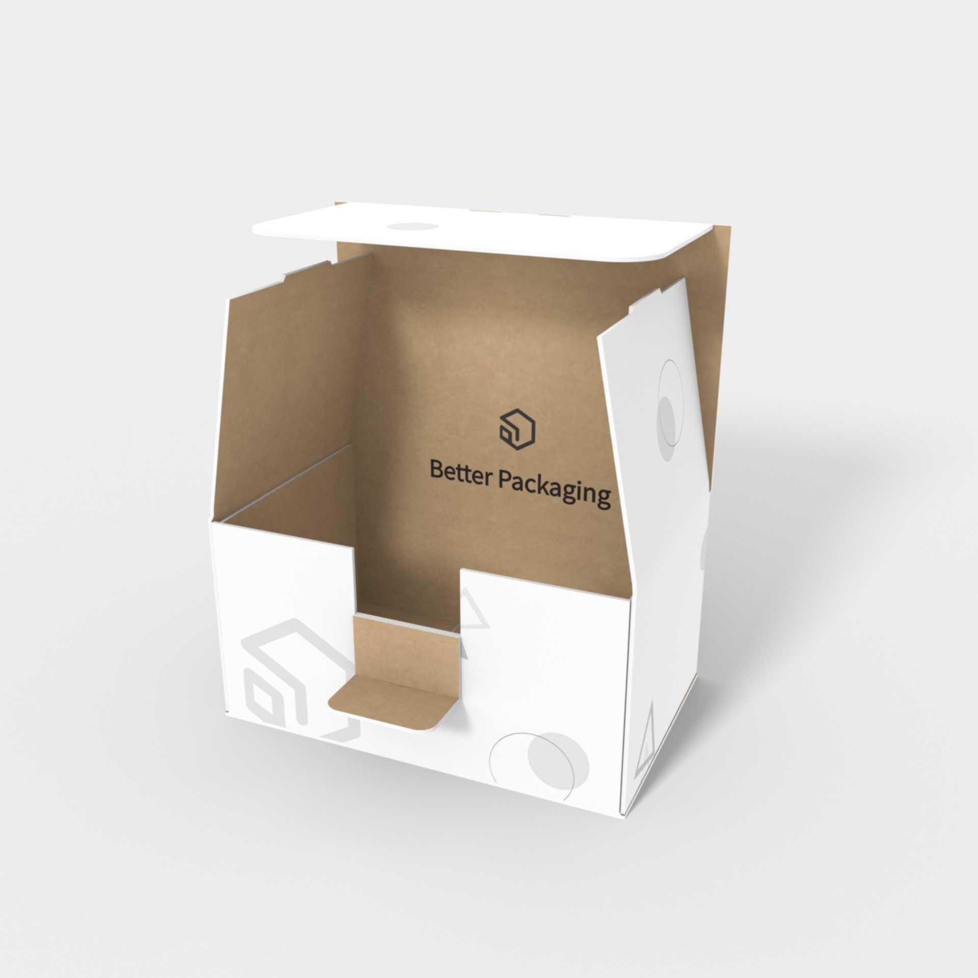 Flip top boxes polygonal lock inserts — Corrugated board