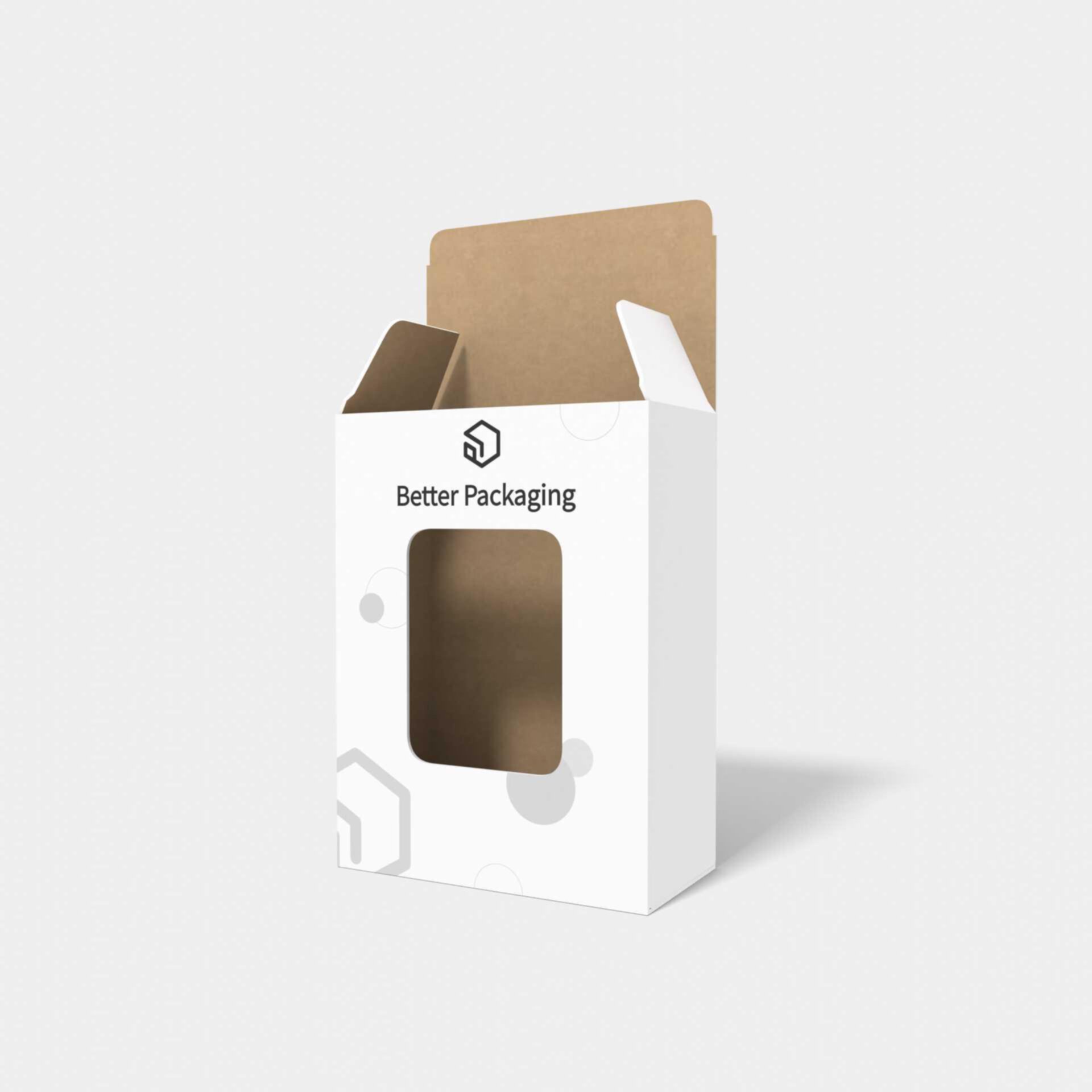 Window display boxes reverse mortise lock double tray — White paperboard