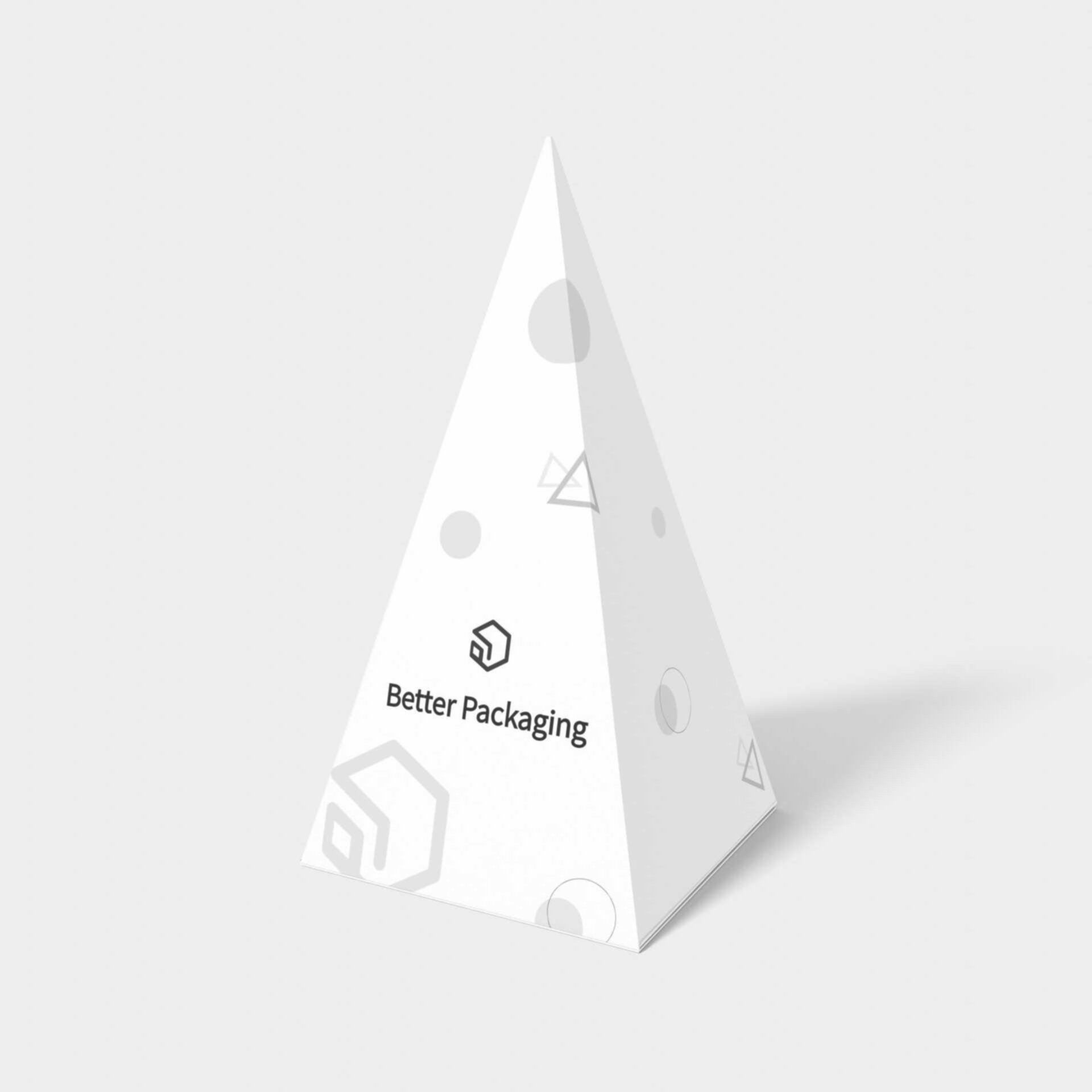 Polygonal boxes cone bottom lock inserts — White paperboard
