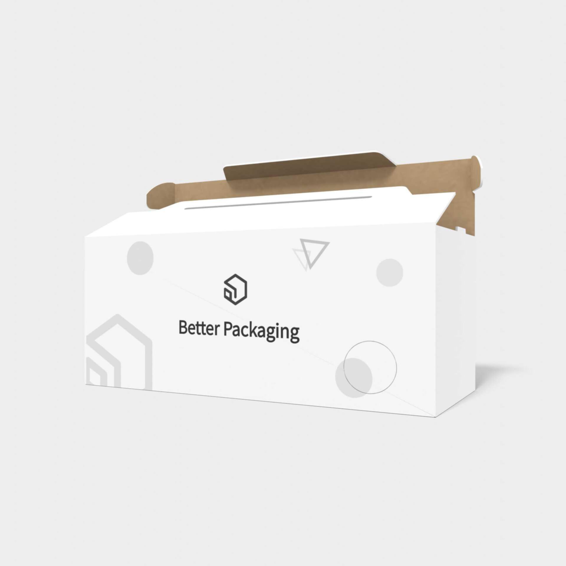 Tuck end box variations tongue plugs central cover — Corrugated board