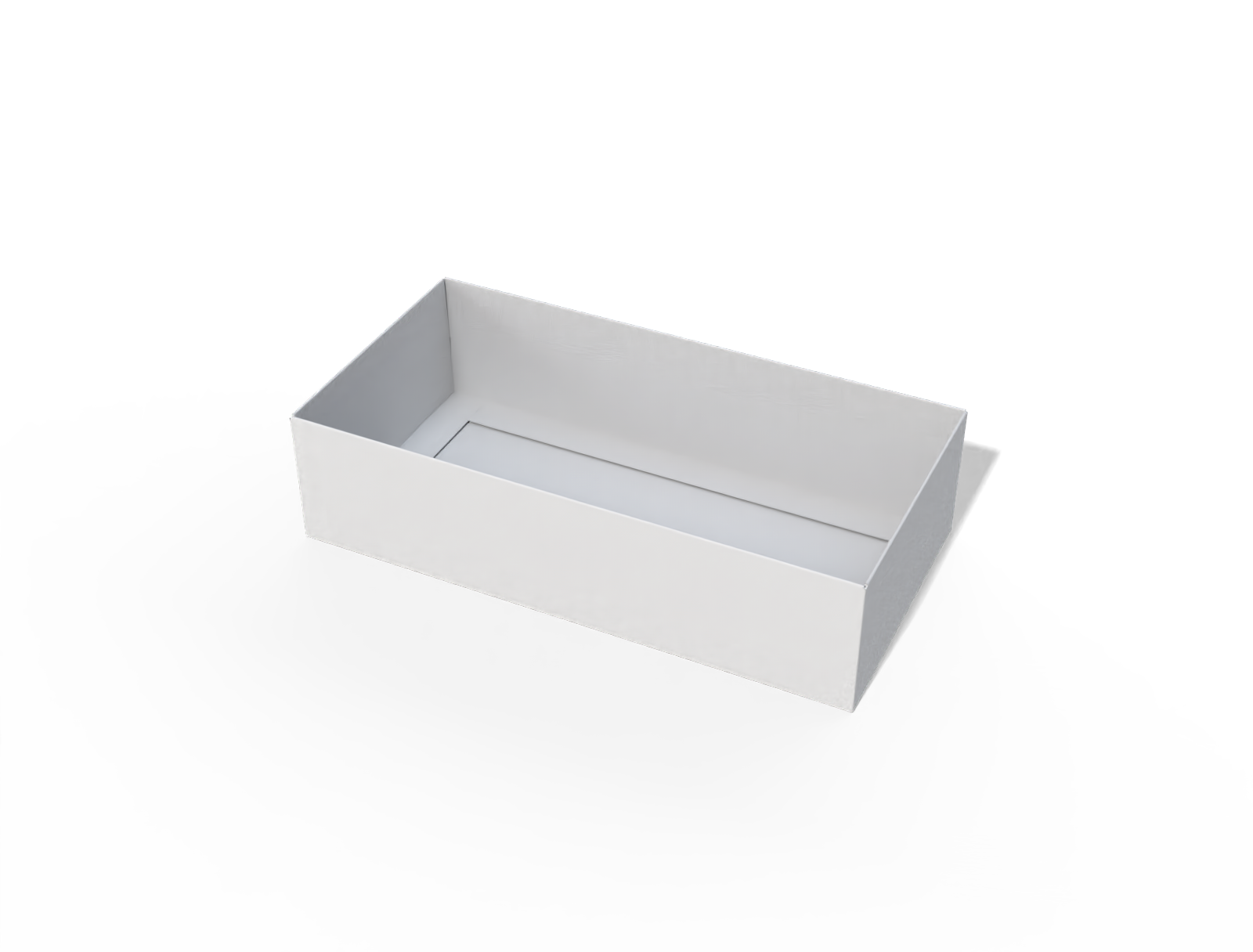 Hot dog tray box — White paperboard