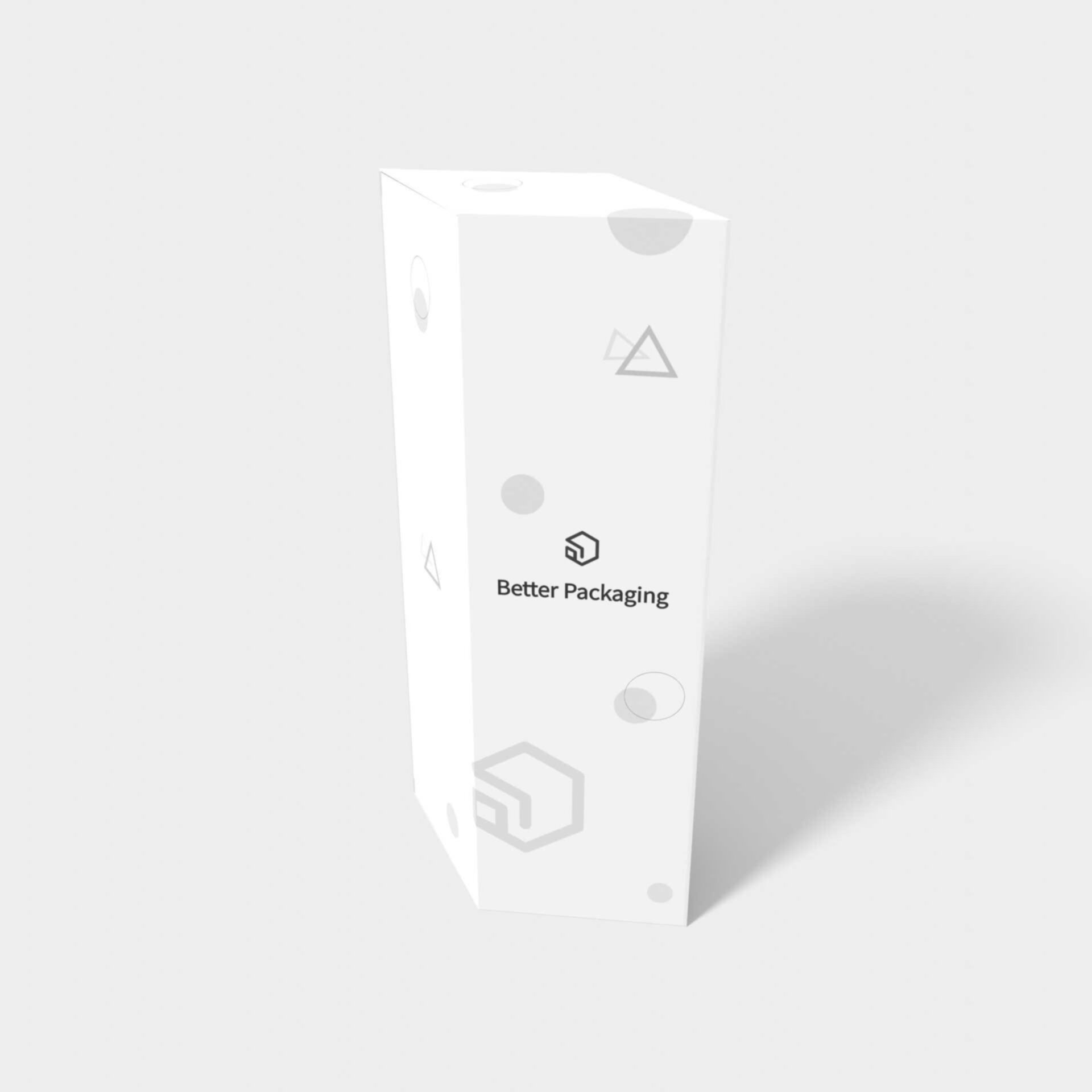 Polygonal boxes rhombus positive mortise lock — White paperboard