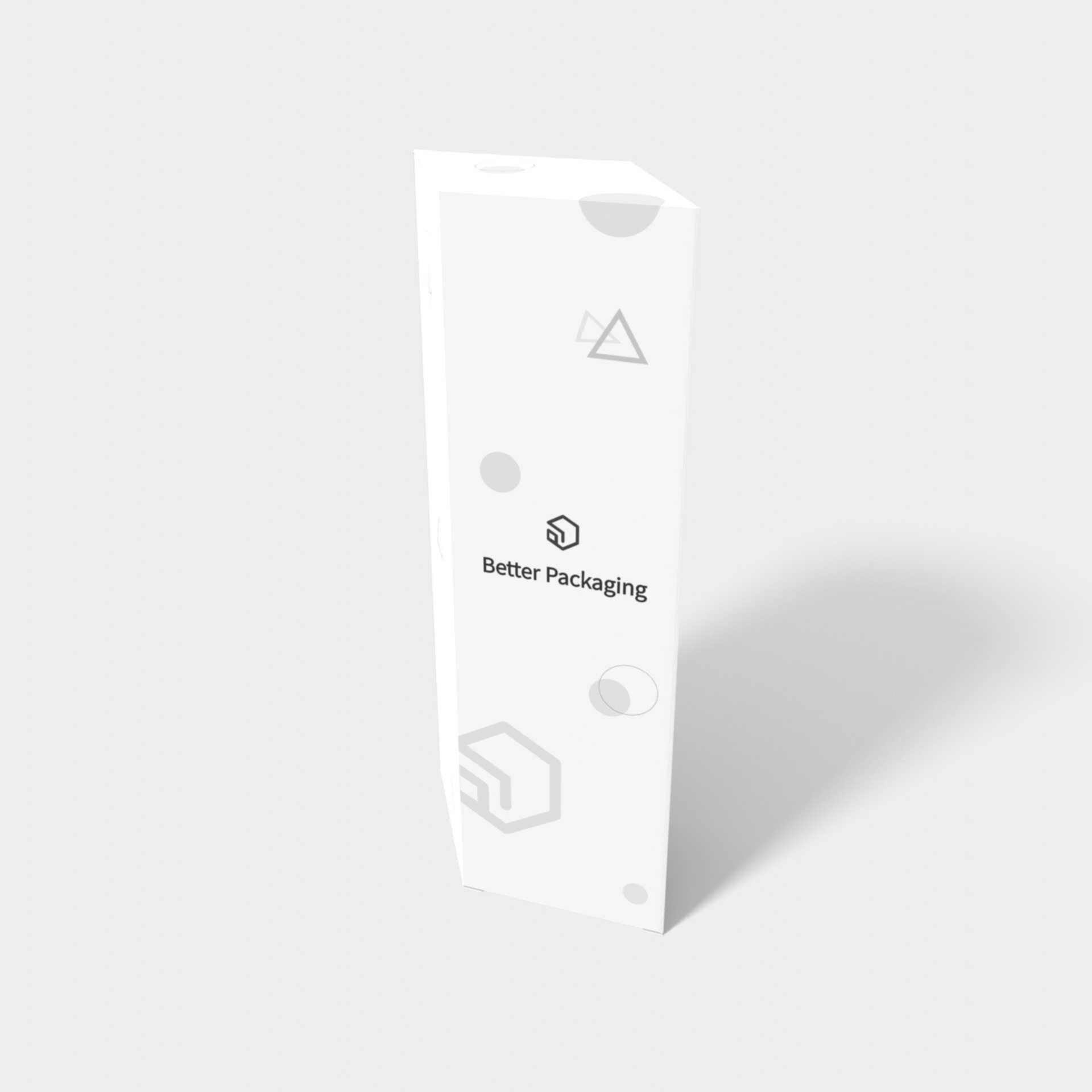 Polygonal boxes rhombus reverse mortise lock — White paperboard