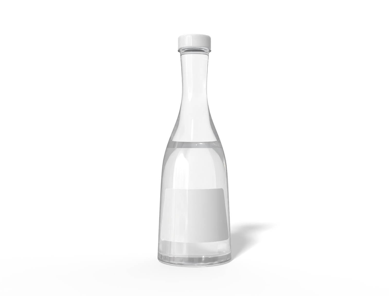 Bottles glass product label — Glossy glass
