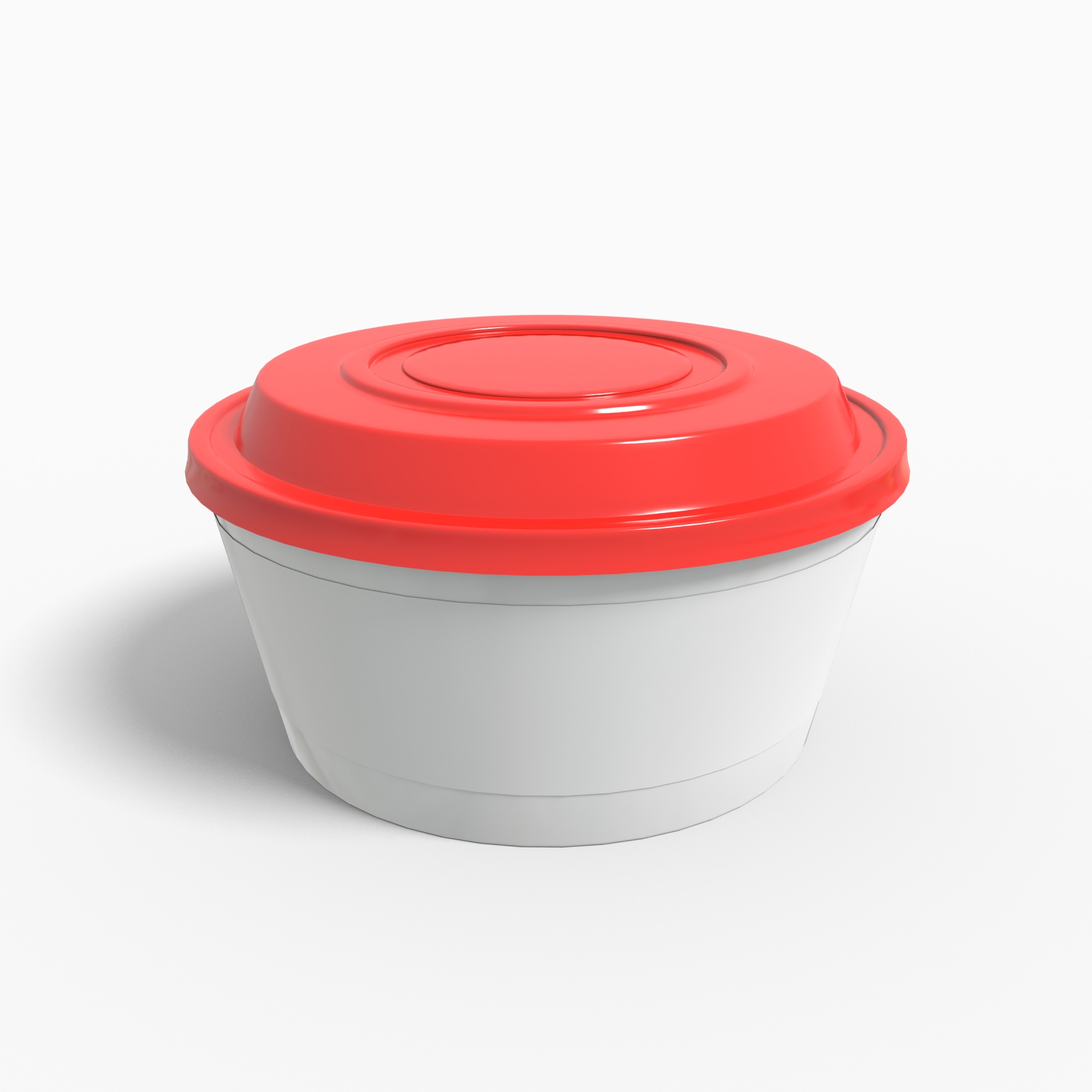 Round Food Plastic Container — Glossy plastic