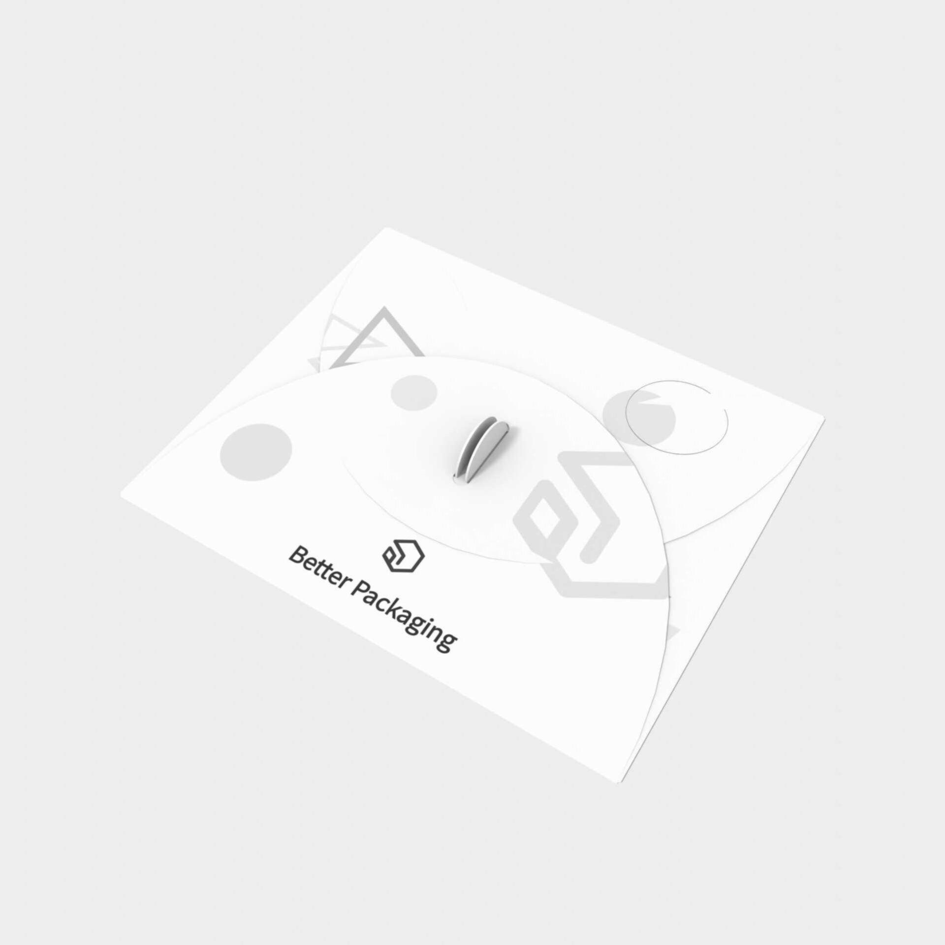 Envelopes/envelope sleeves curved buckles — White paperboard