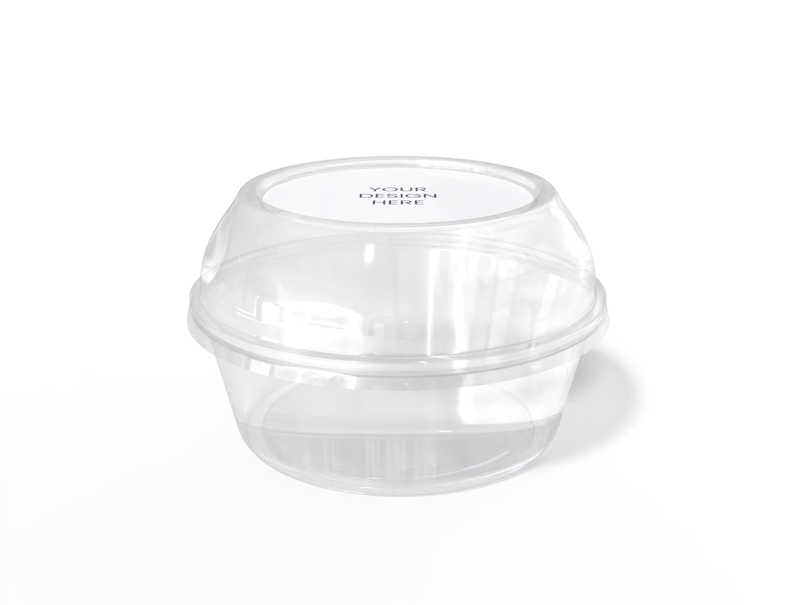 Plastic bowl flexible packaging — Clear glossy plastic
