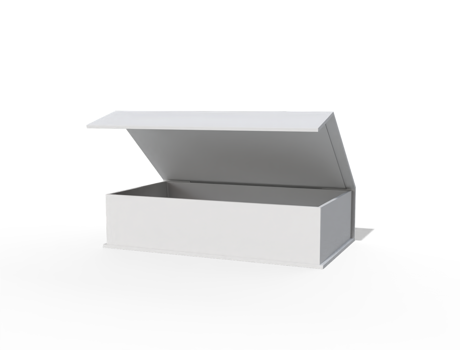 Flip top magnetic gift box — White paperboard