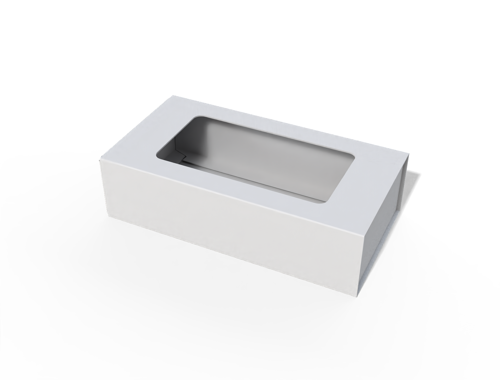 Sleeve food box with window — White paperboard