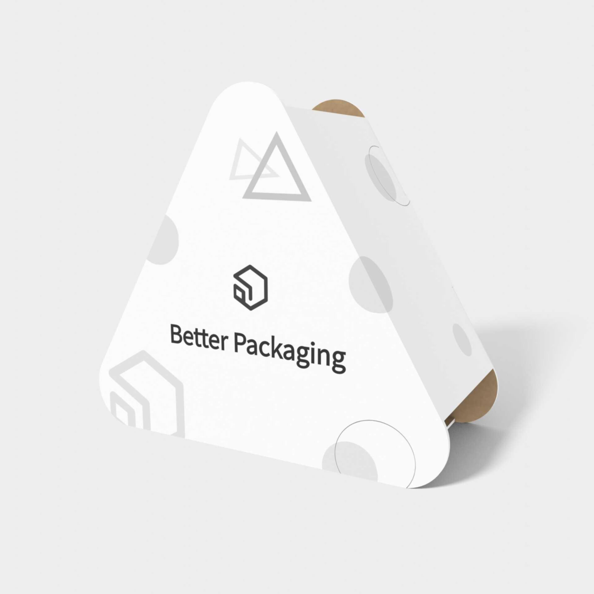 Polygonal boxes triangle drawer — White paperboard