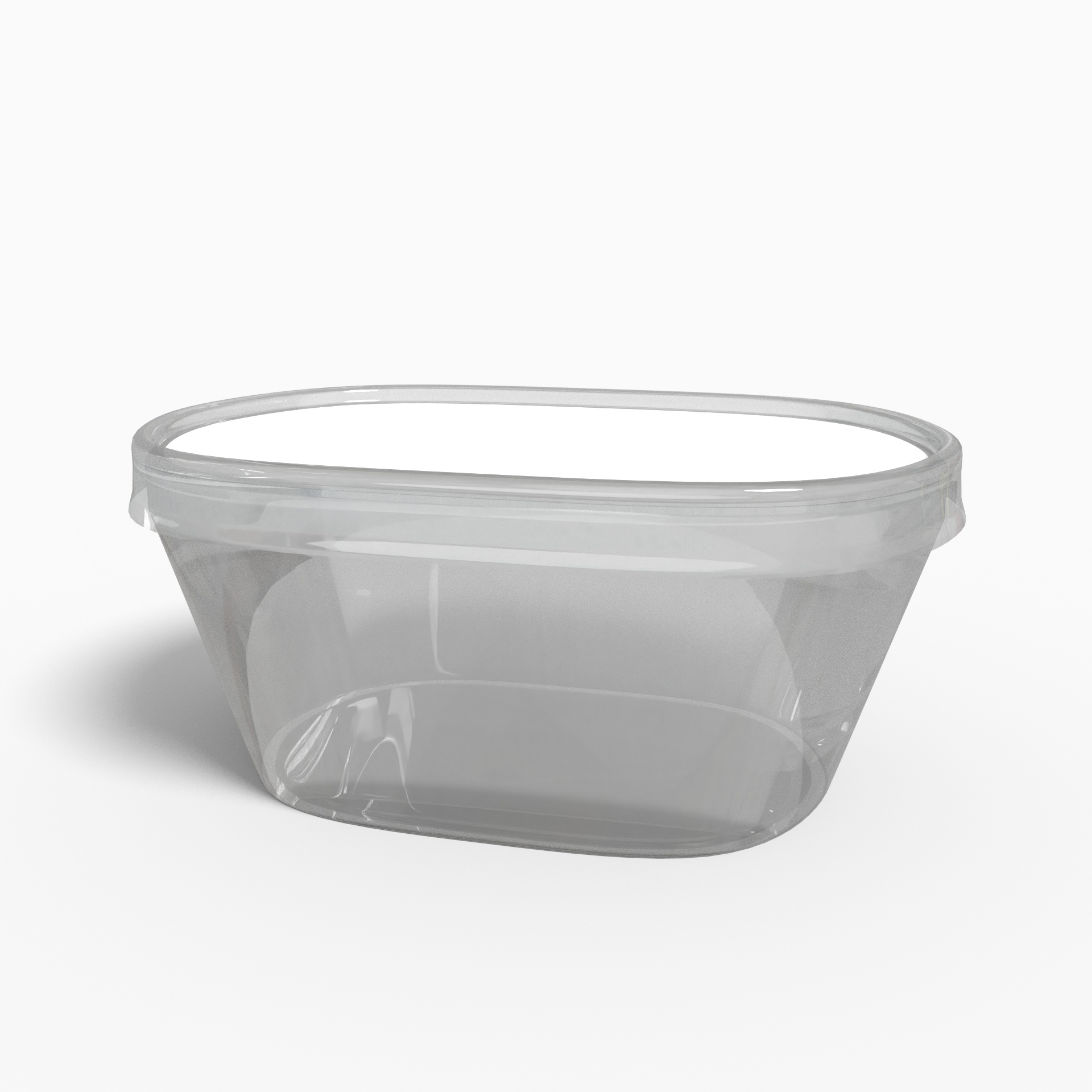 Plastic box with lid product label — Glossy plastic