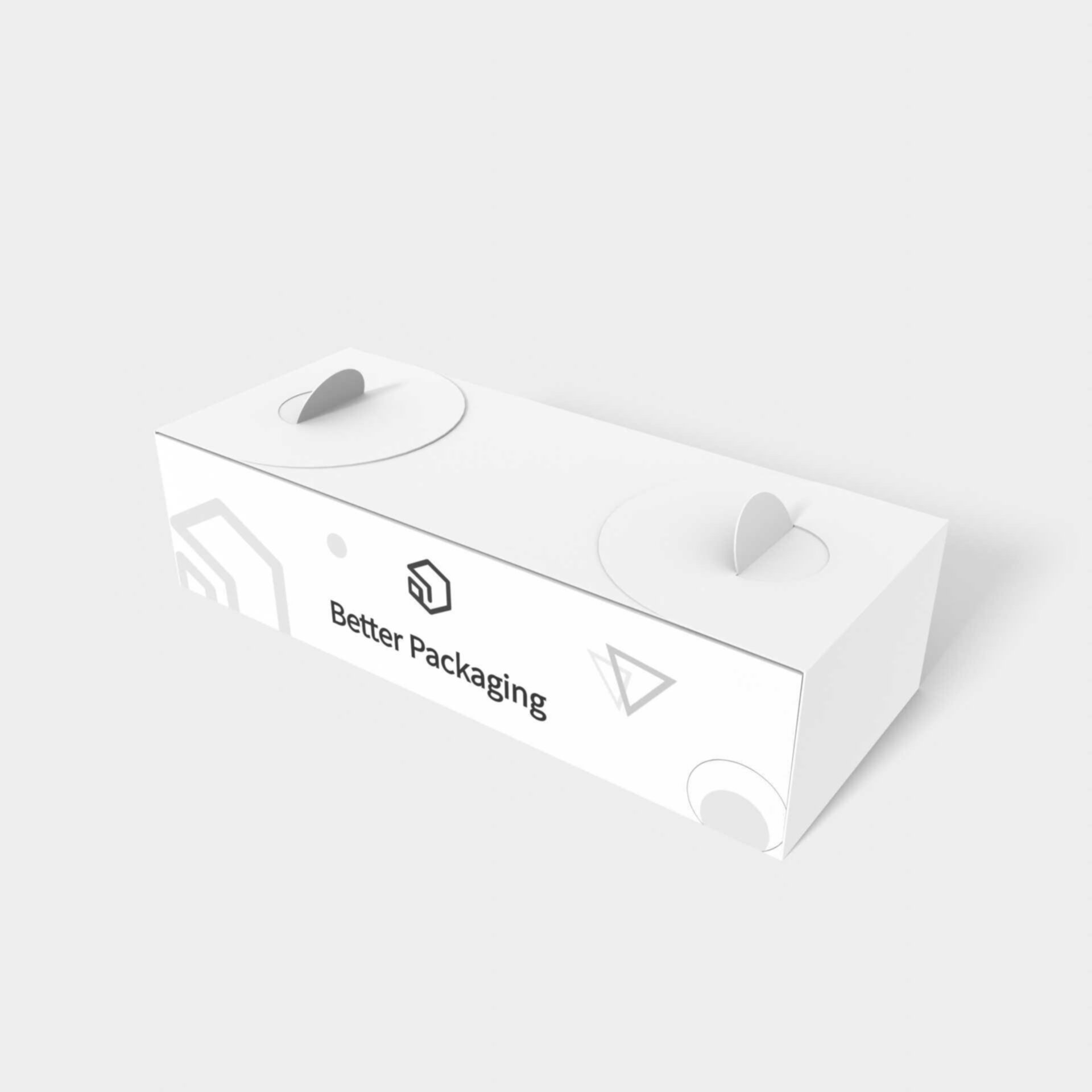 Tray boxes round snap lock — White paperboard